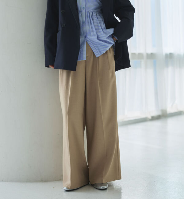 archives「【ＯＮかわ】ウォッシャブルベルト付きスラックス」|チノ|
