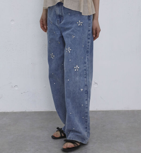 archives「ビジューストレートデニム」|デニム|