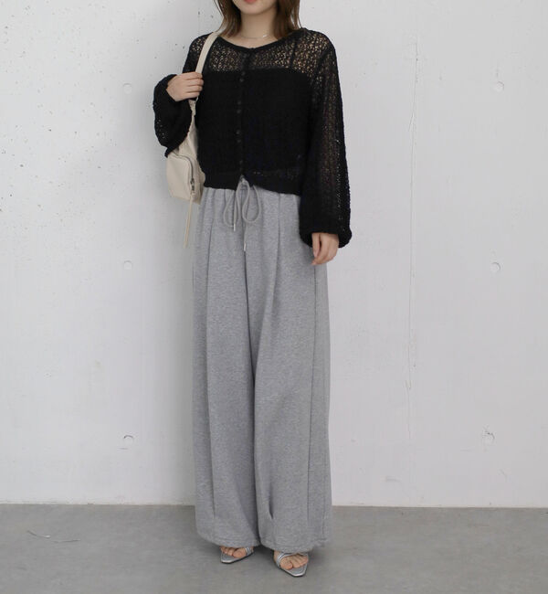 archives「ネップヤーンメッシュニットカーディガン」|カーディガン|