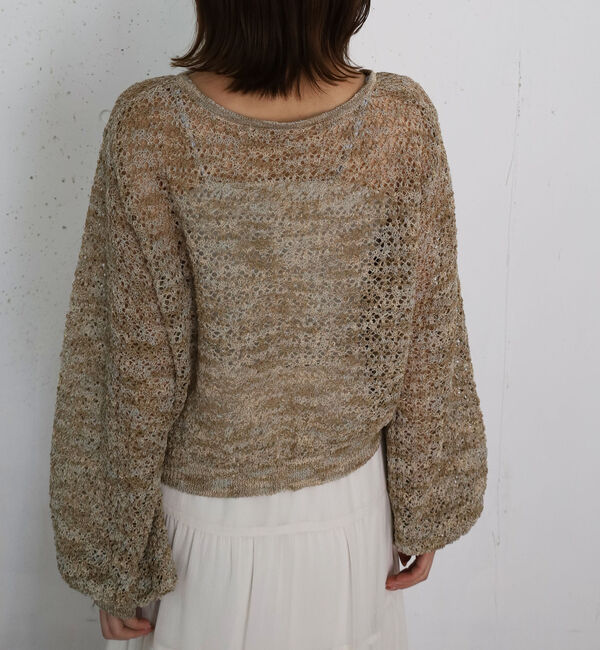 archives「ネップヤーンメッシュニットカーディガン」|カーディガン|