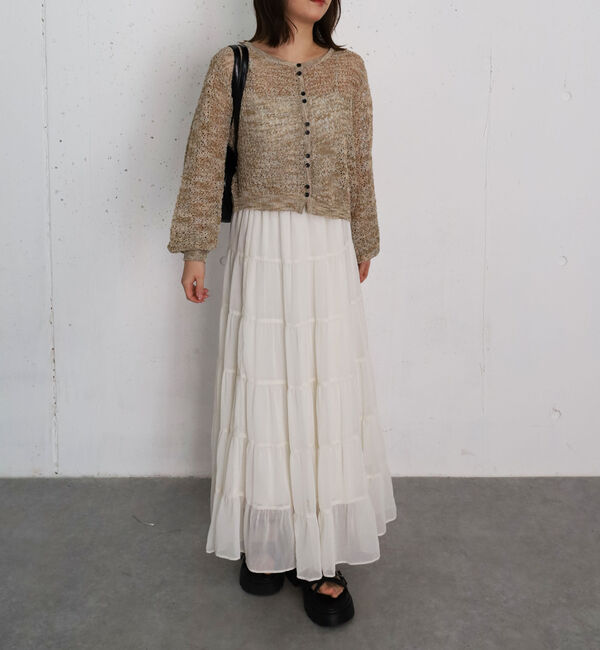 archives「ネップヤーンメッシュニットカーディガン」|カーディガン|