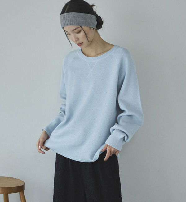 Doux archives「ラメ混スウェットライクニット」|ニット・セーター|