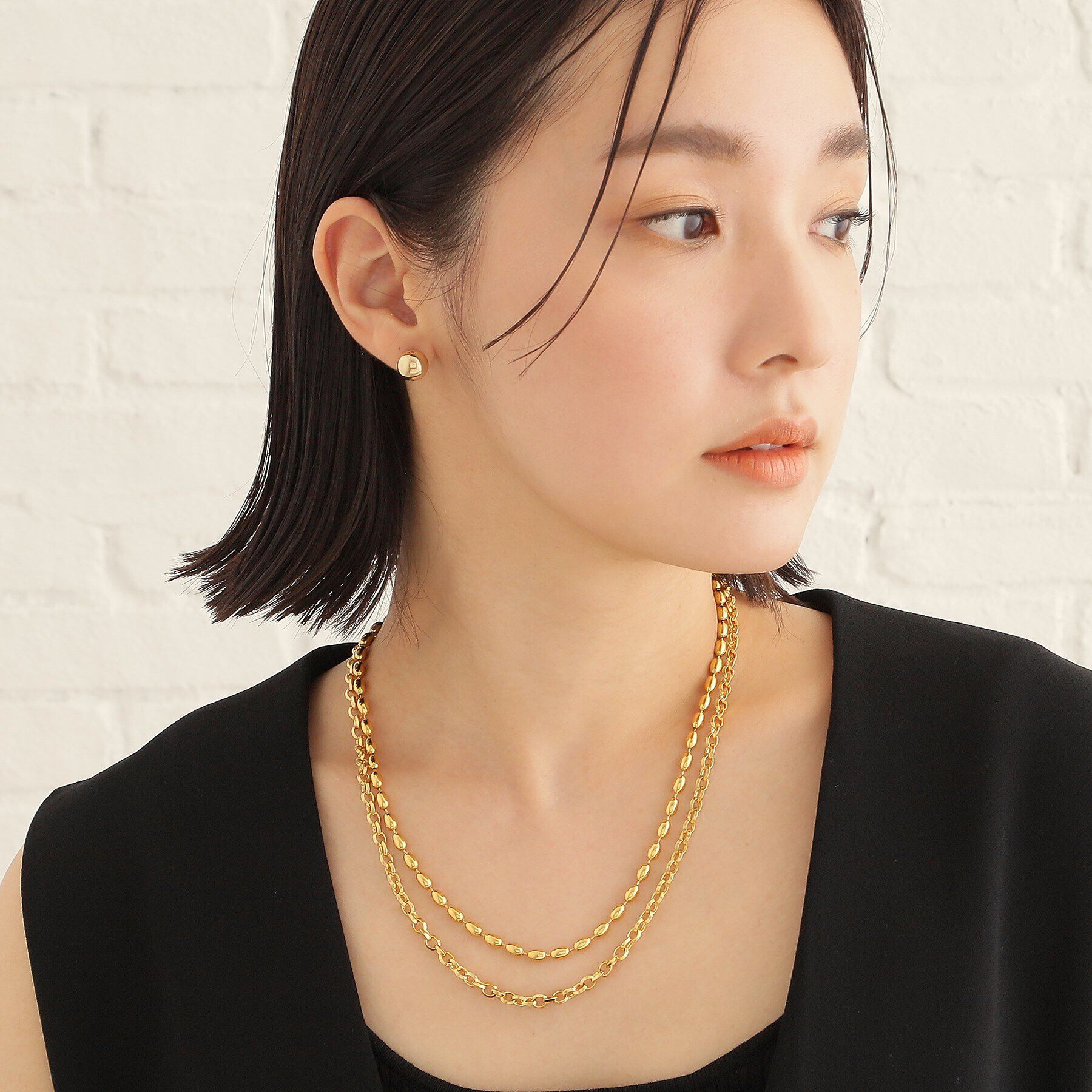 COCOSHNIK ONKITSCH「シルバー デザインチェーン リッジケーブル ネックレス GP」|ネックレス|