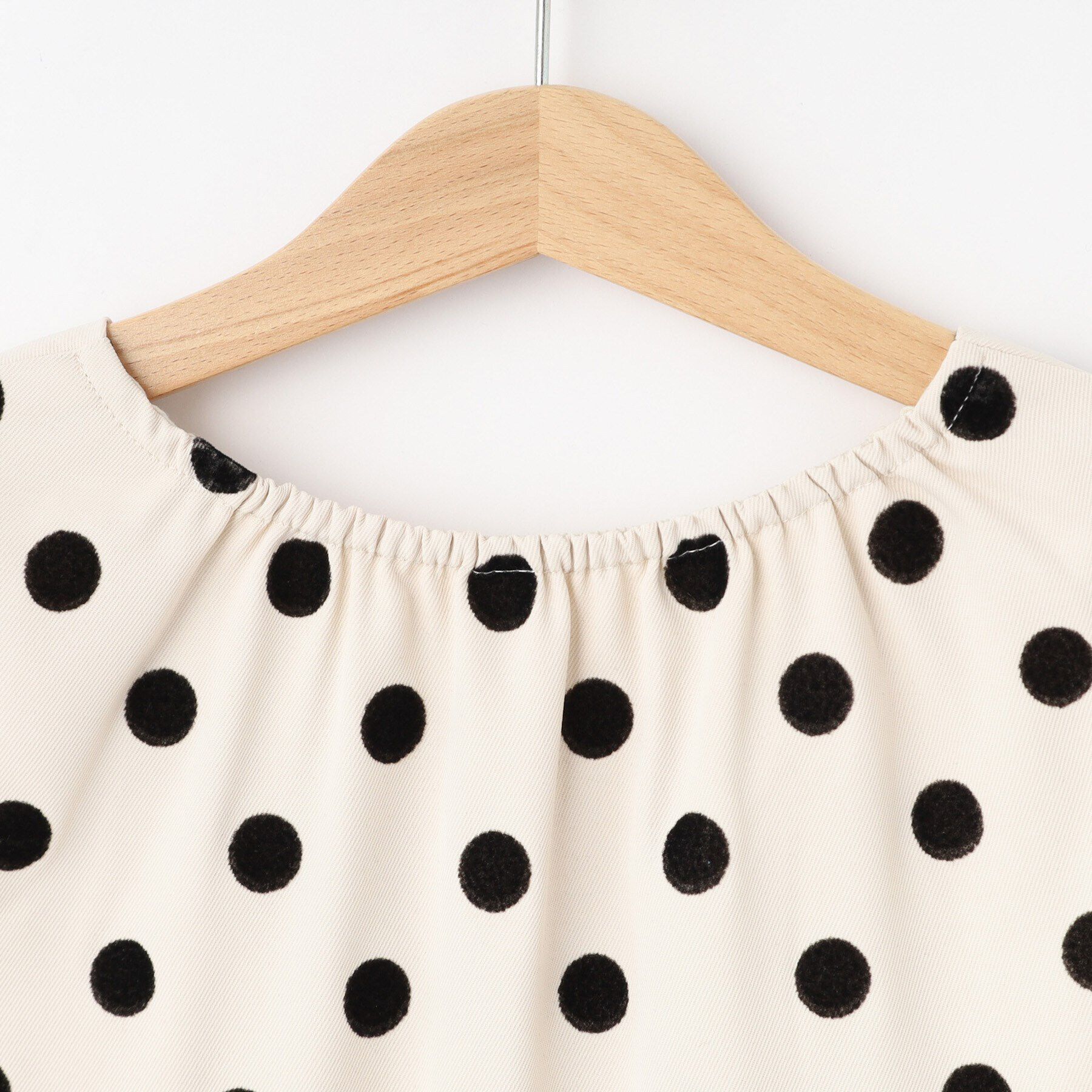 SHOO･LA･RUE「【100-140cm/プチセレ】フロッキードットワンピース」|ワンピース|