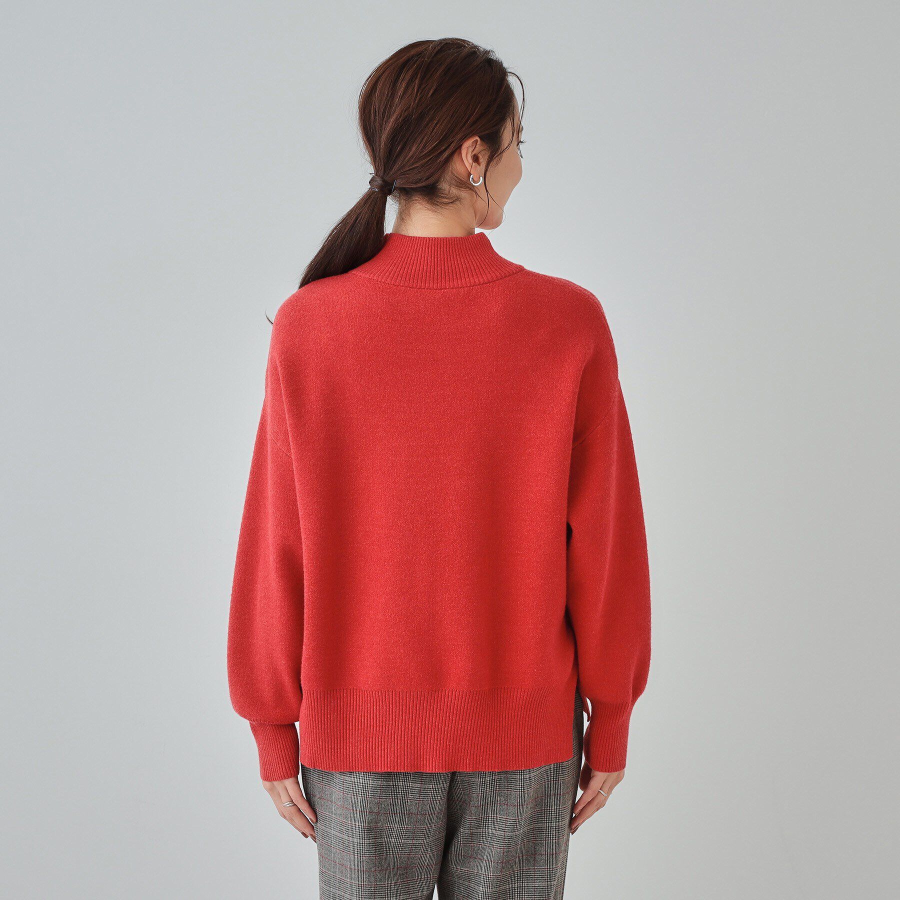 SHOO･LA･RUE「【洗える/ちくちくしにくい/静電気軽減】スウェットライク ハイネックニット」|ニット・セーター|