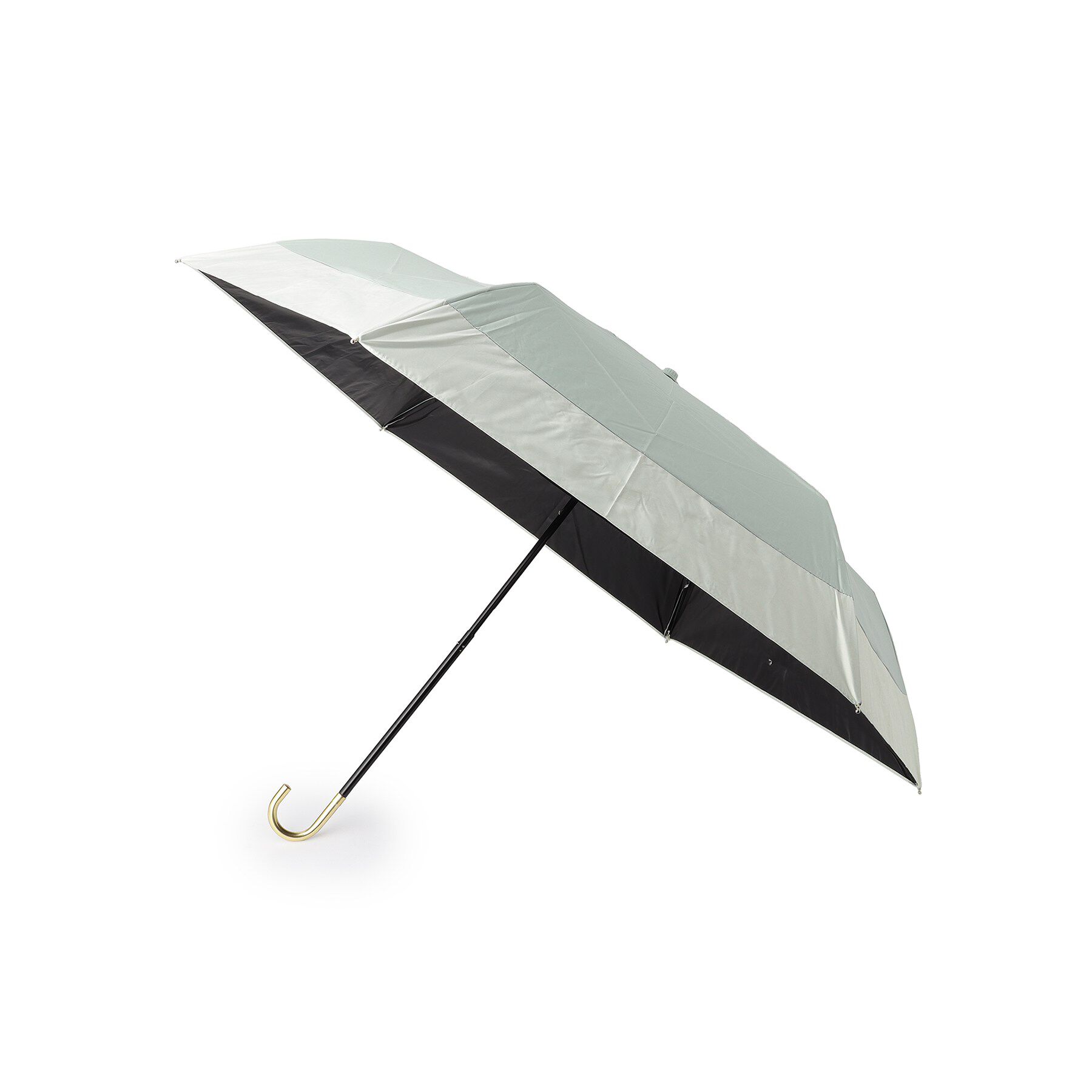 SHOO･LA･RUE「【because】【晴雨兼用】バイカラーが上品　コンパクト折り畳み傘」|傘|グリーン(222)