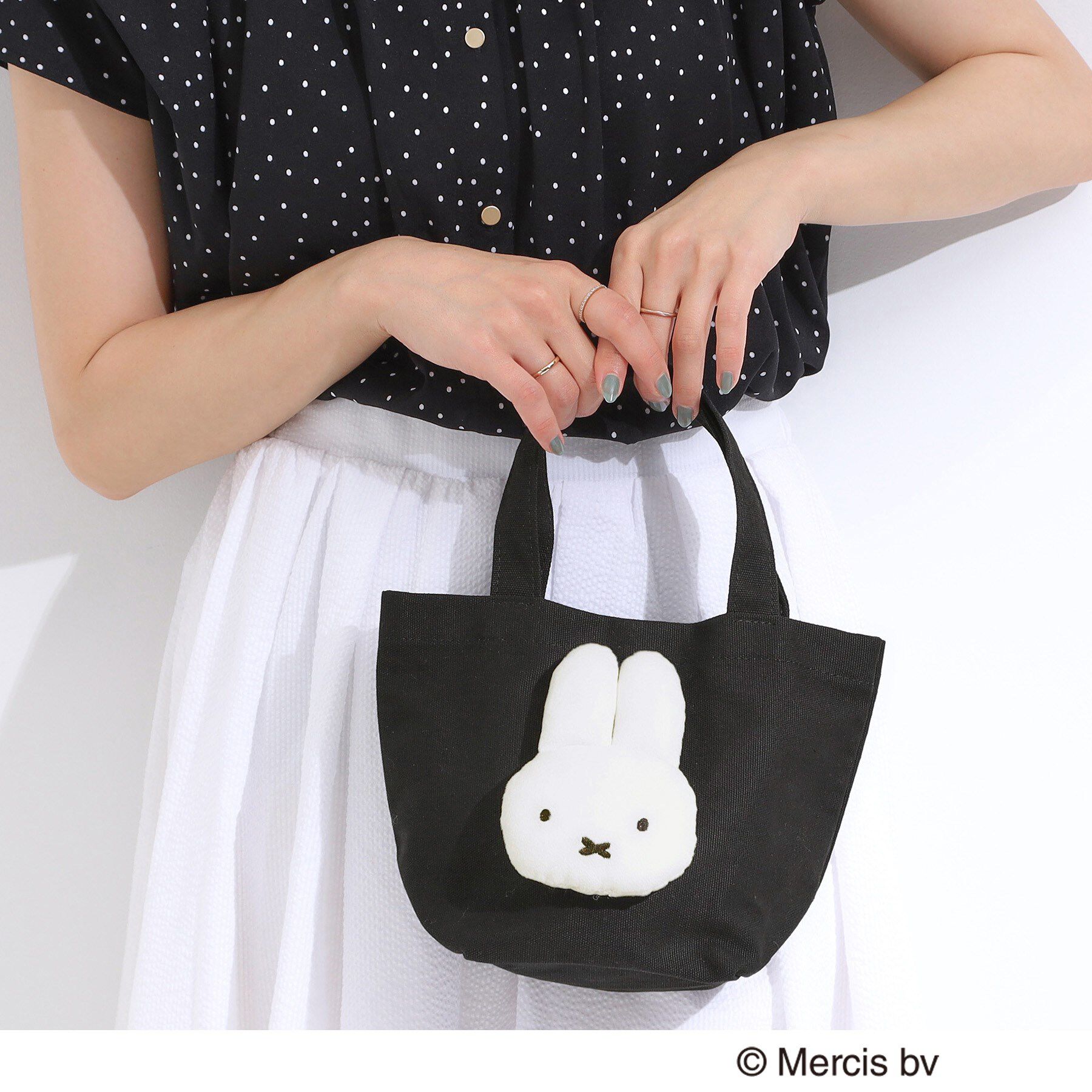 SHOO･LA･RUE「【miffy／boris】立体フェイストート」|トートバッグ|ブラック(019)