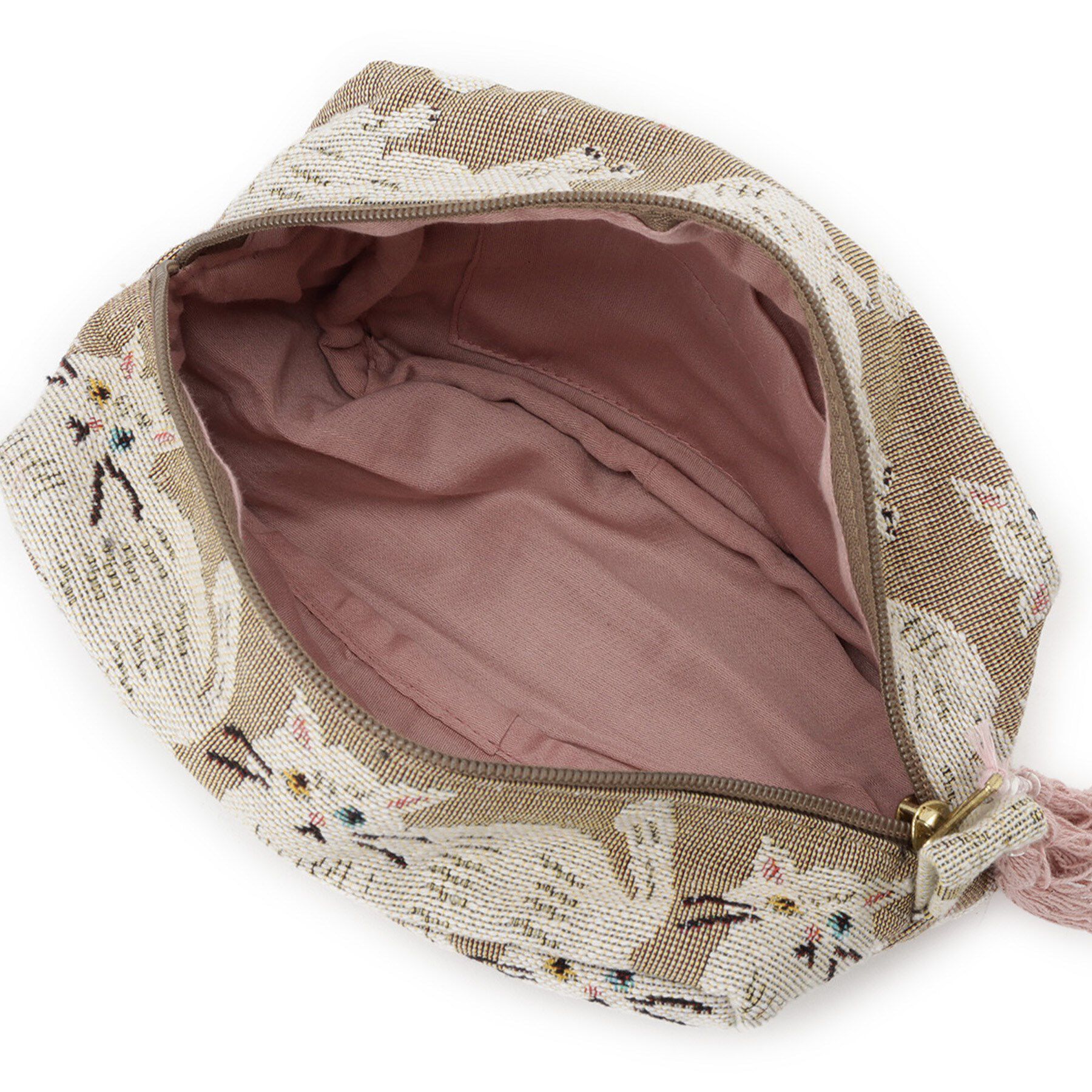 SHOO･LA･RUE「インド製ジャカードマチ付きポーチ」|ポーチ|