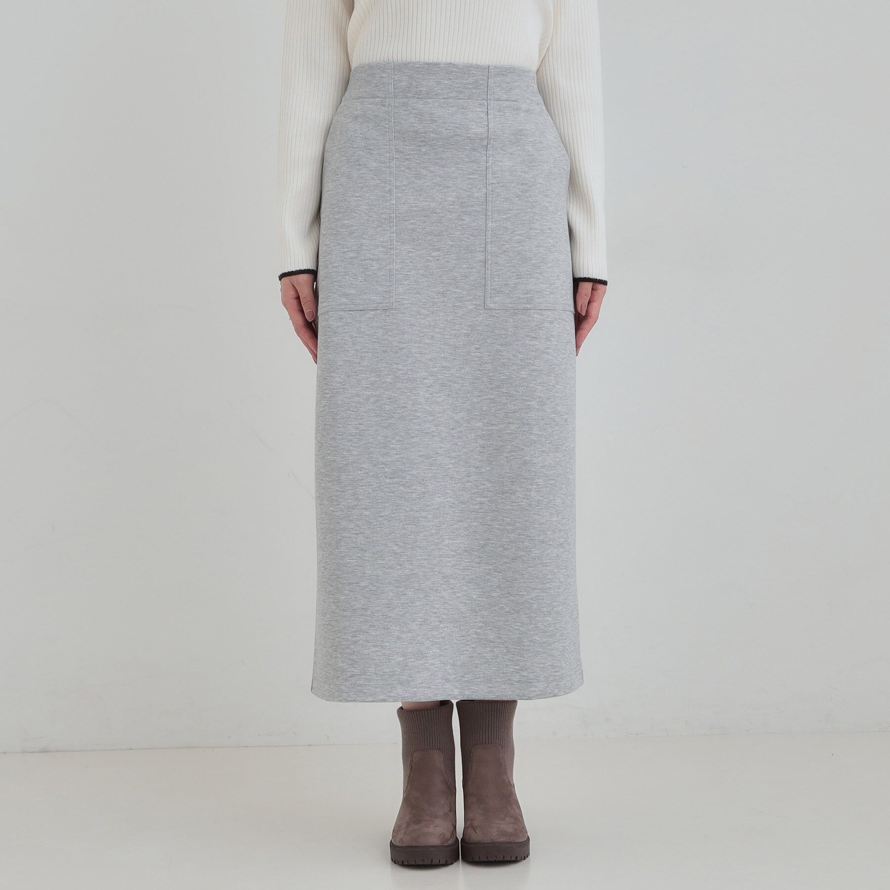 SHOO･LA･RUE「【セットアップ可/S-LL/なめらかタッチ】ベイカーナロースカート」|スカート|