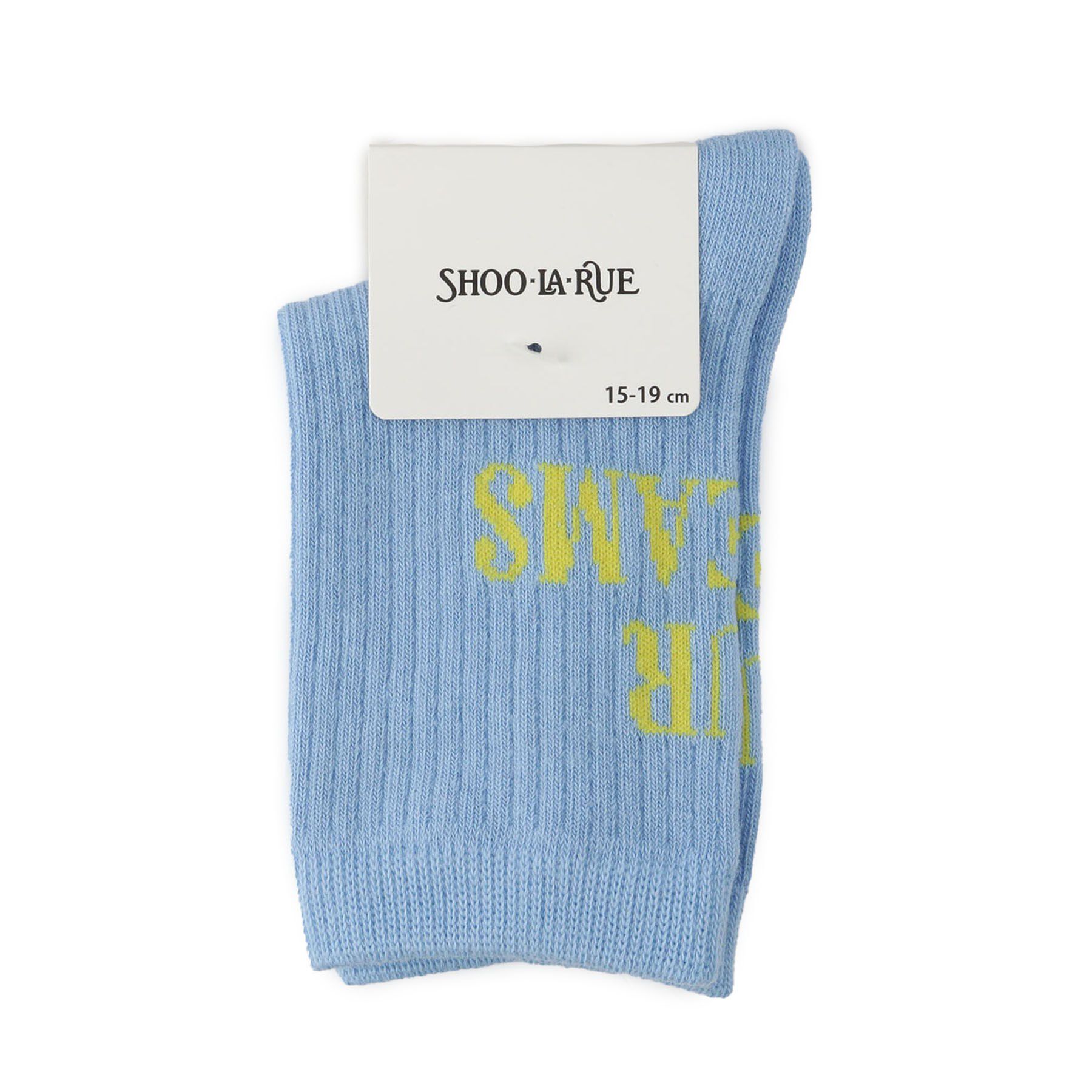 SHOO･LA･RUE「バックロゴカラフルクルー丈ソックス」|ソックス|ブルー(091)