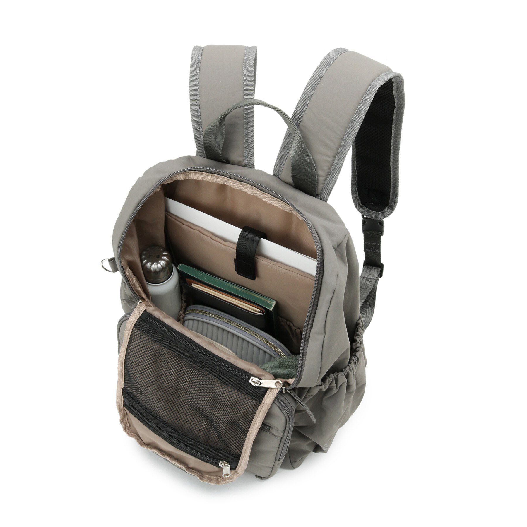 SHOO･LA･RUE「【撥水/A4サイズ可】他ポケットでらくらく整理整頓 13ポケットバックパック」|リュック|