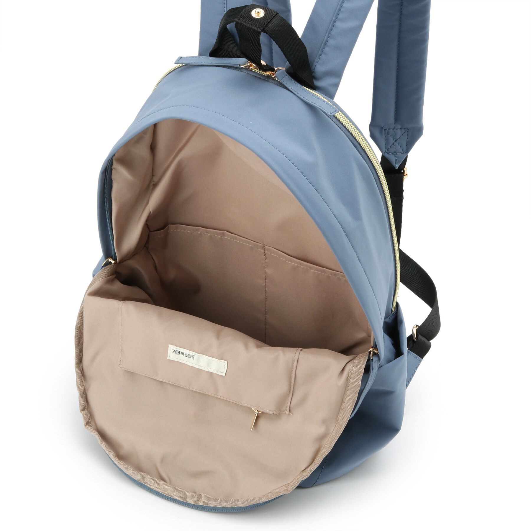 SHOO･LA･RUE「【撥水/9ポケット】コロンとしたフォルムが愛らしい キャリーオン ラウンドリュック」|リュック|