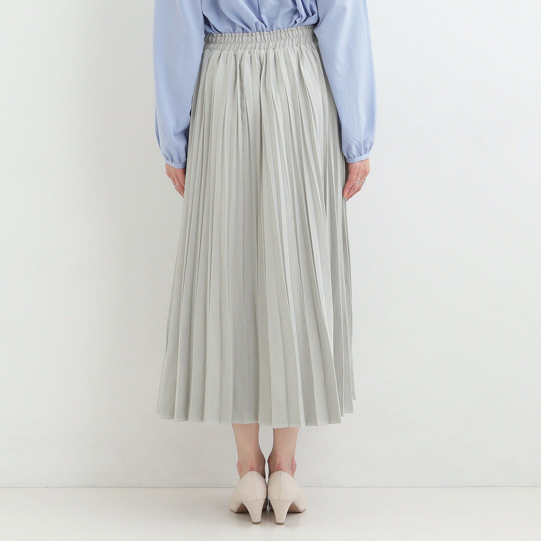 SHOO･LA･RUE「【洗濯機可/S-LL】きれいめにもカジュアルにも スエードライク プリーツスカート」|スカート|