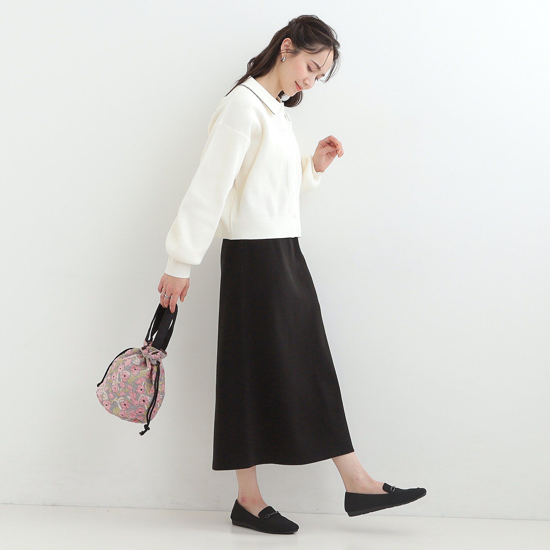 SHOO･LA･RUE「【インド製】ジャカード巾着バッグ」|トートバッグ|