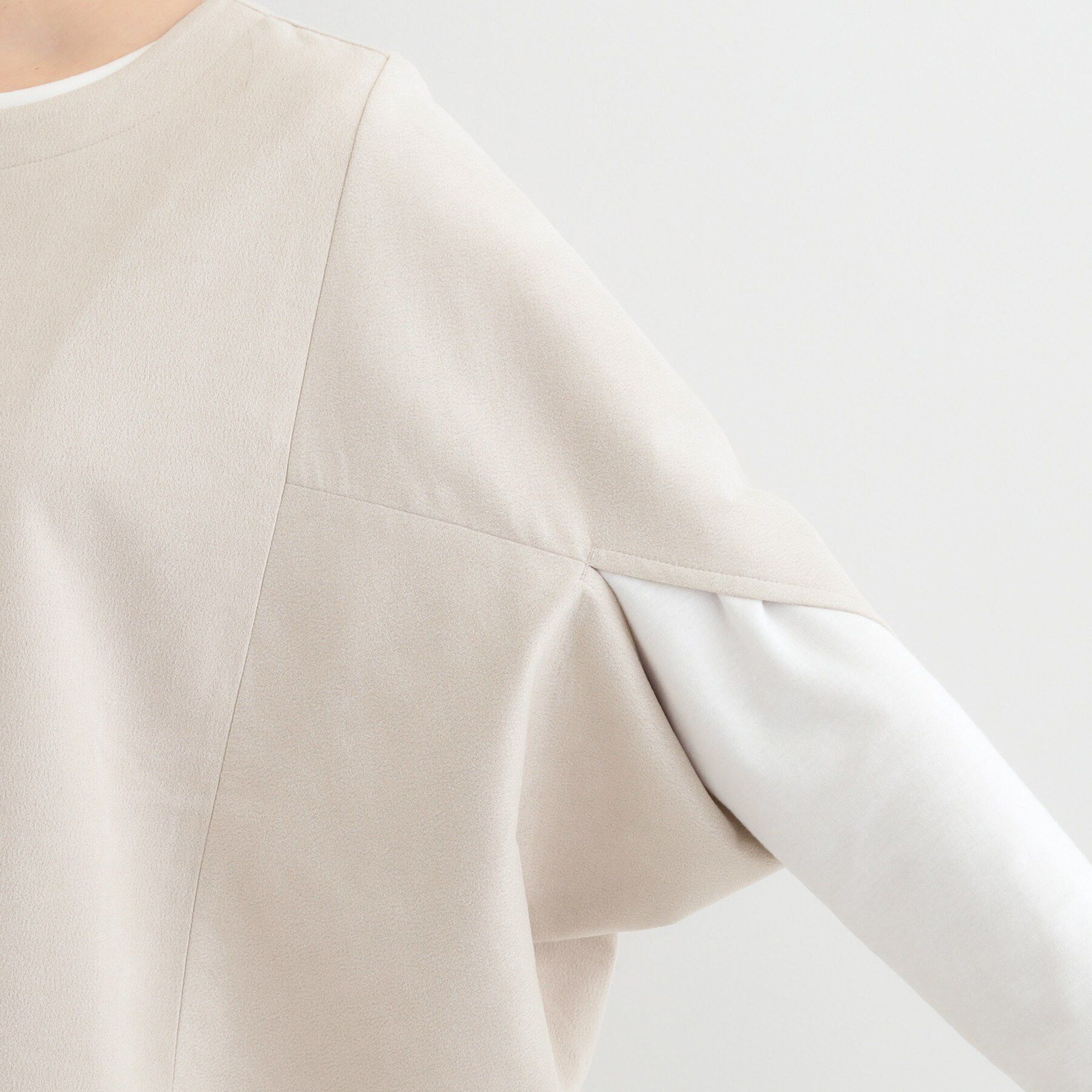 SHOO･LA･RUE「【体型カバー/2点セット】ポンチョ風 スエードライクトップス+ロンT」|その他|