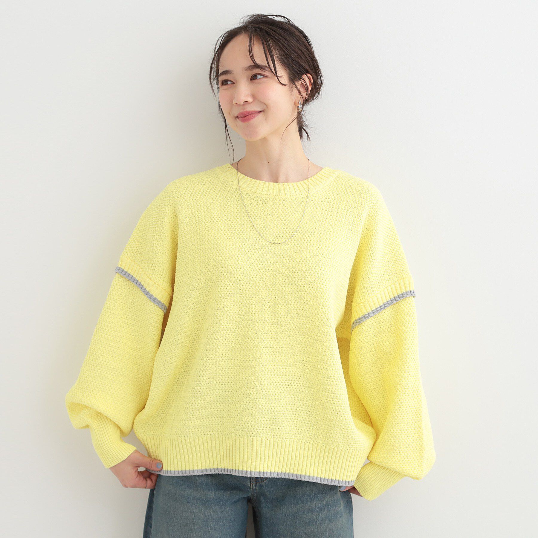 SHOO･LA･RUE「【前後2WAY】配色パイピングニット」|ニット・セーター|