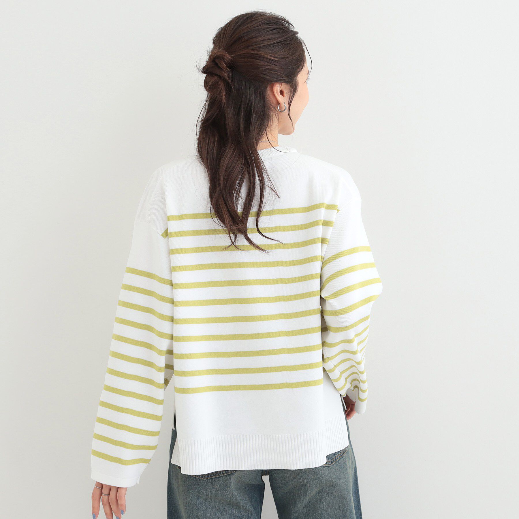 SHOO･LA･RUE「まるでTシャツ 大人カジュアルコーデに最適なボーダーニット」|ニット・セーター|