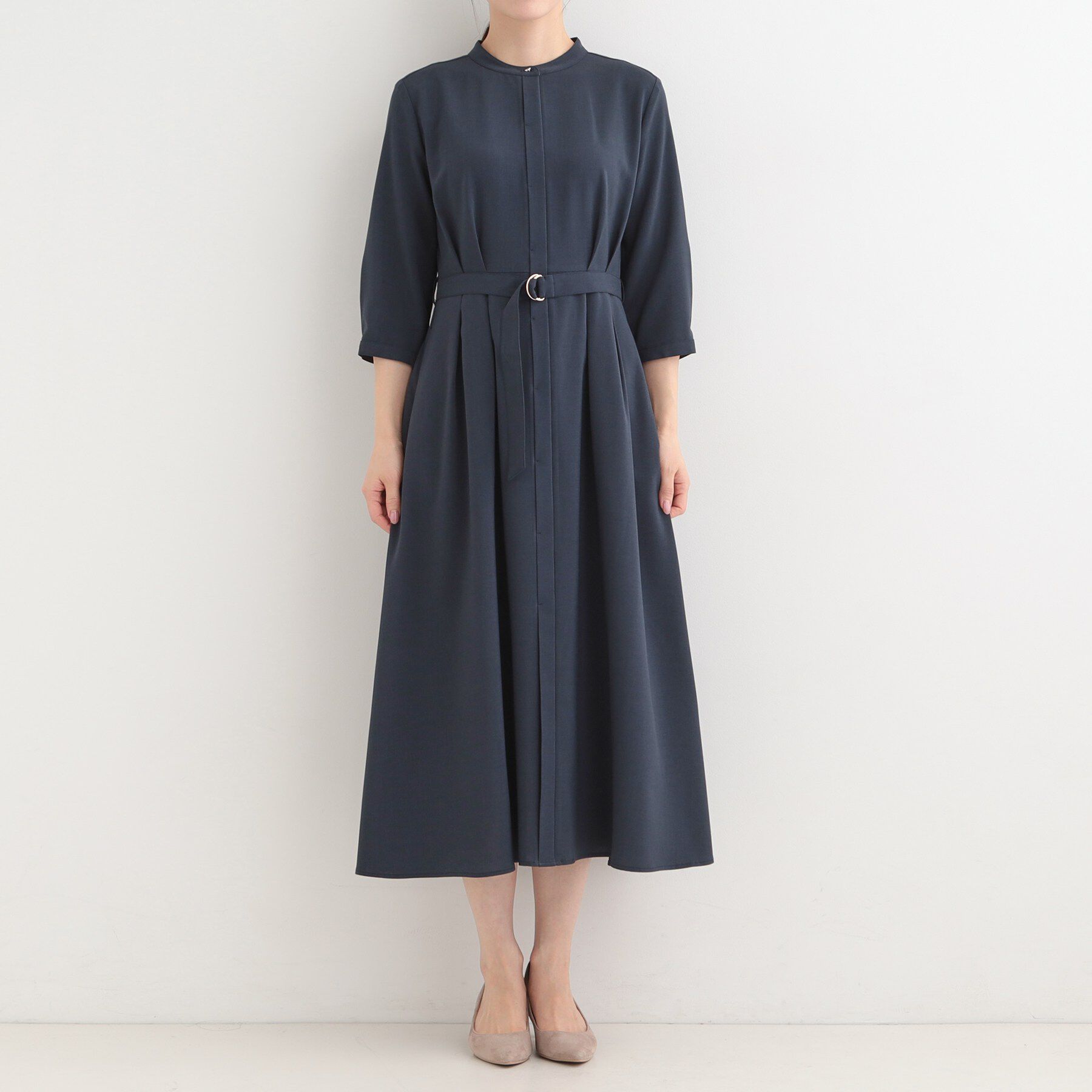 SHOO･LA･RUE「【洗濯機可/接触冷感/UV】ONOFF使える ウエストタックワンピース」|ワンピース|