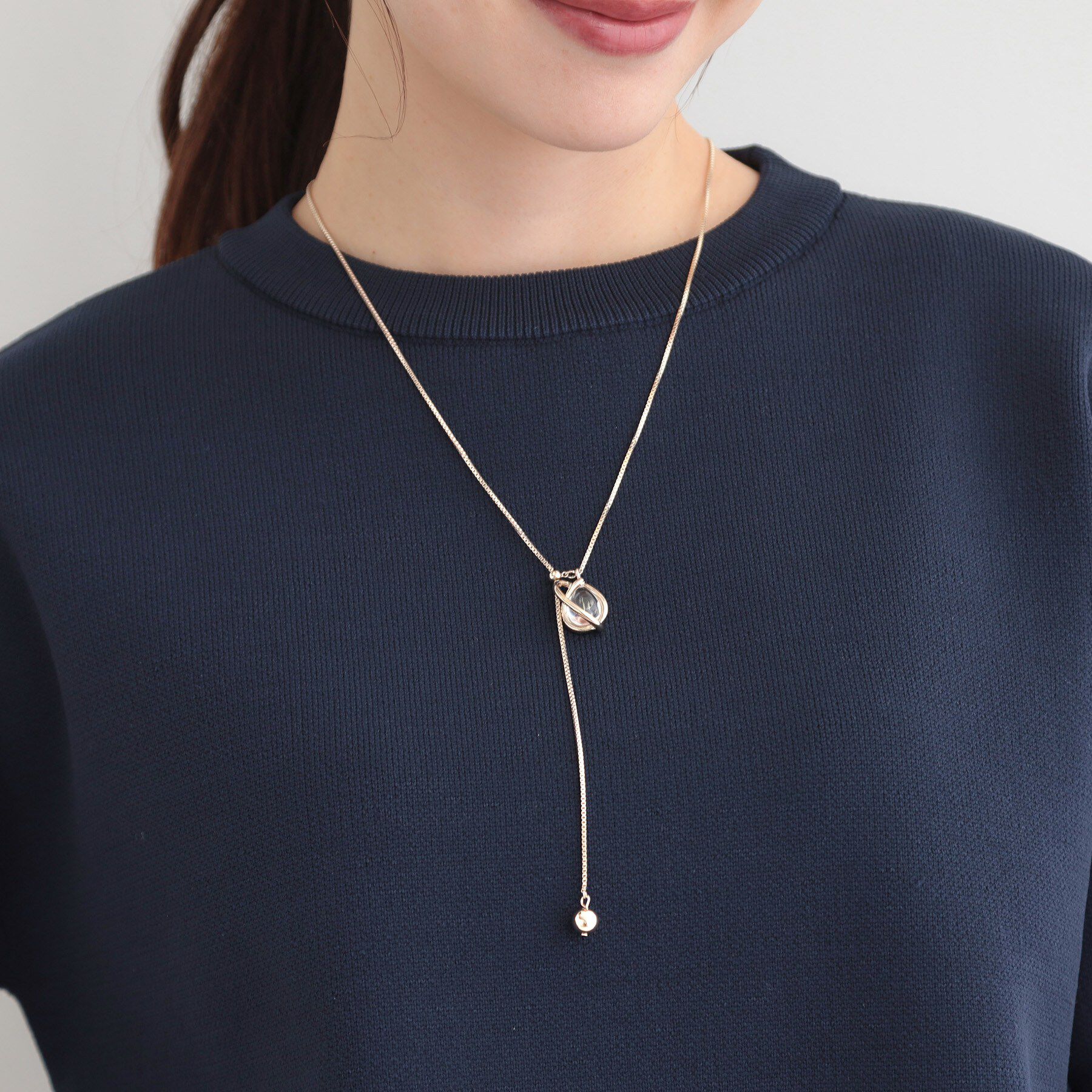 SHOO･LA･RUE「【2WAY】クリアパーツネックレス」|ネックレス|