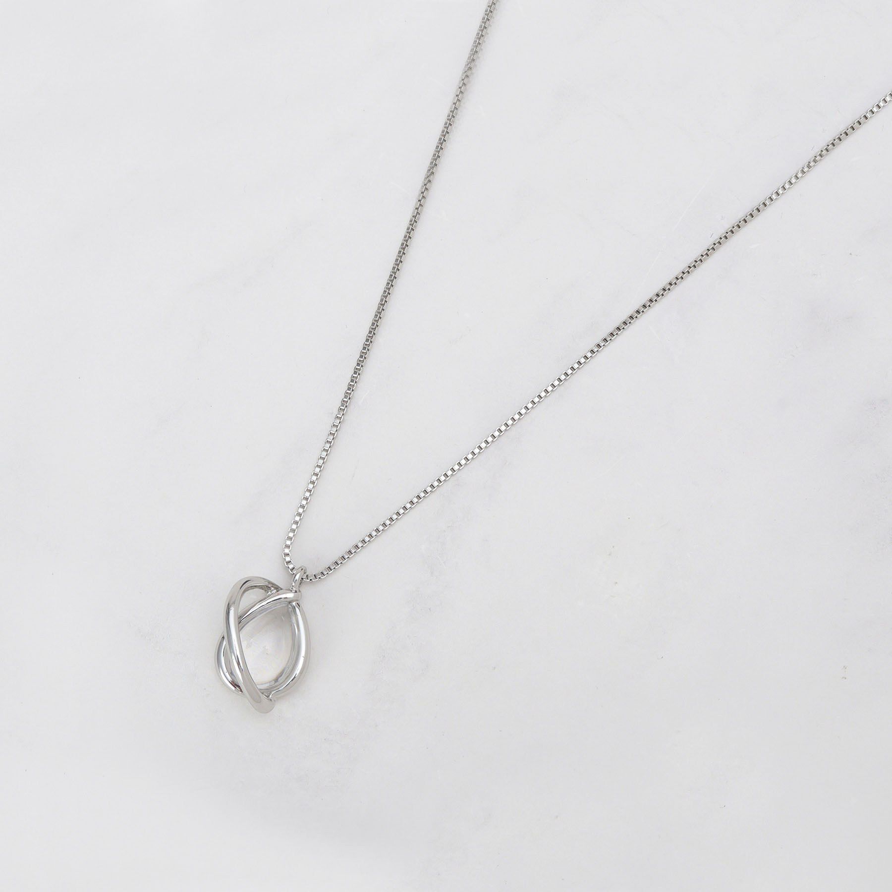 SHOO･LA･RUE「【2WAY】クリアパーツネックレス」|ネックレス|シルバー(006)