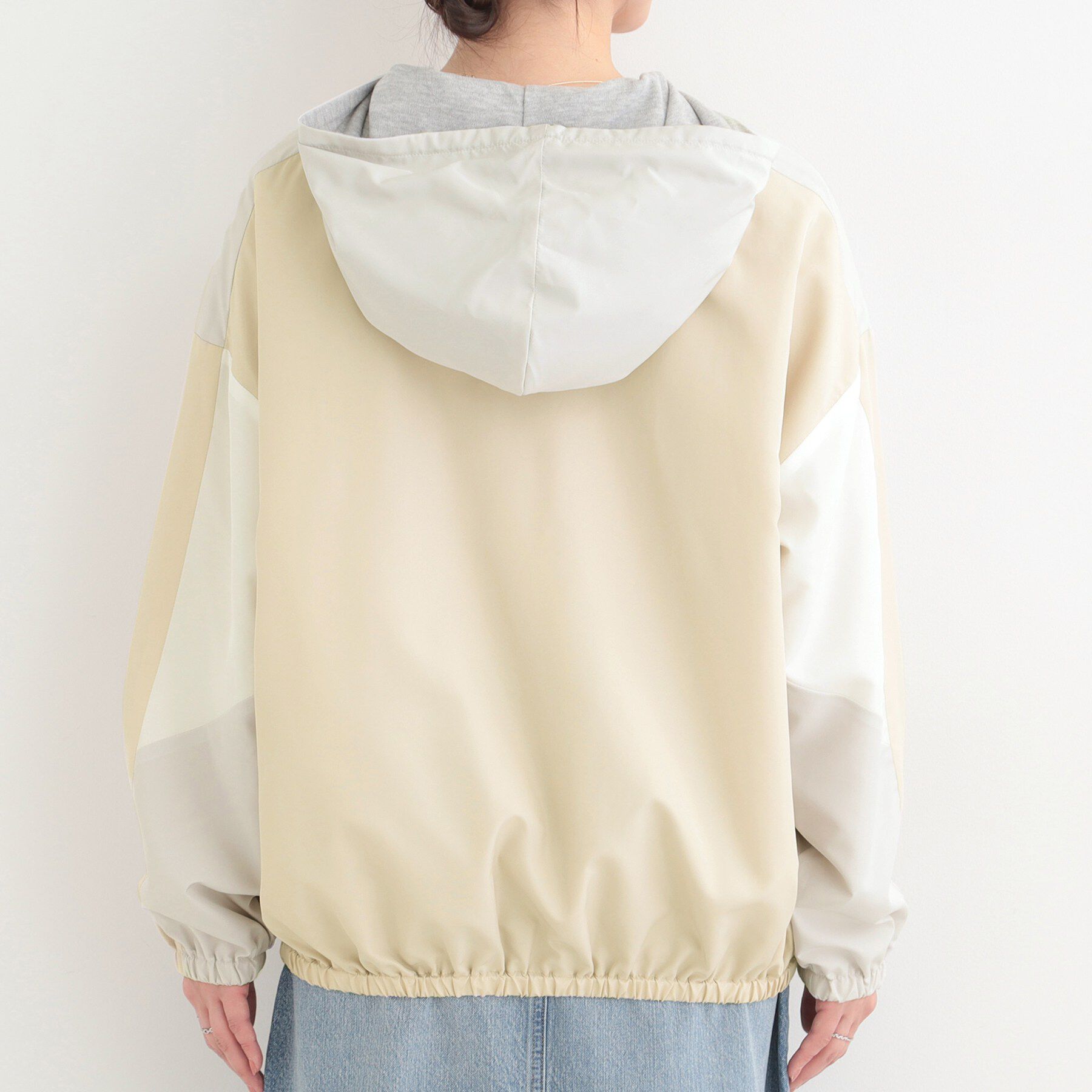 SHOO･LA･RUE「【S-LL】大人スポーティ　配色フードブルゾン」|ブルゾン・スタジャン|