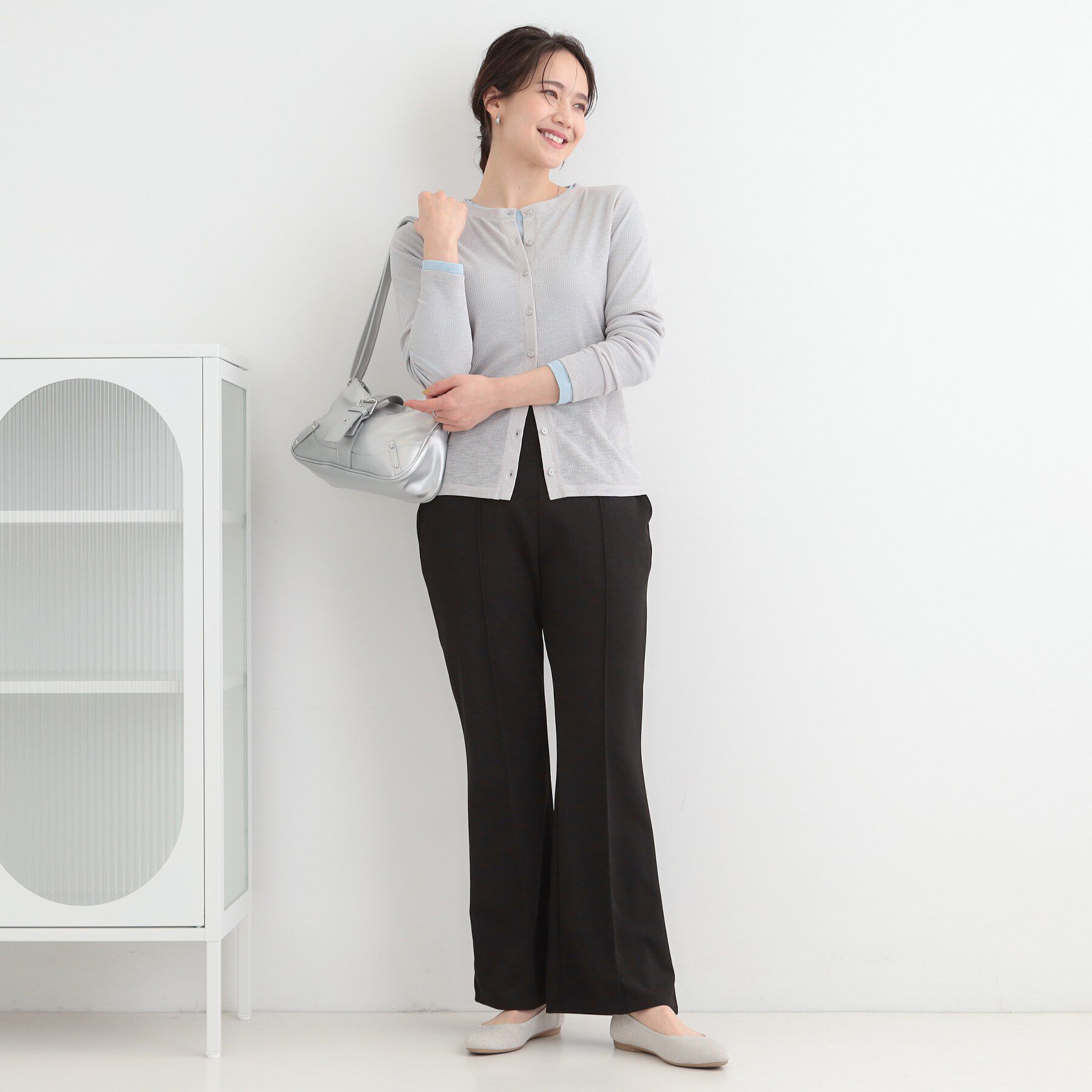 SHOO･LA･RUE「【洗濯機可】美脚見えが叶う のびのびストレッチフレアパンツ」|その他|