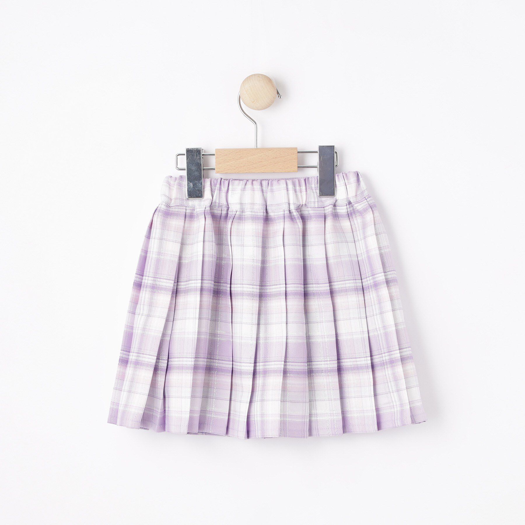 SHOO･LA･RUE「【100-150cm】ラメプリーツスカート」|スカート|