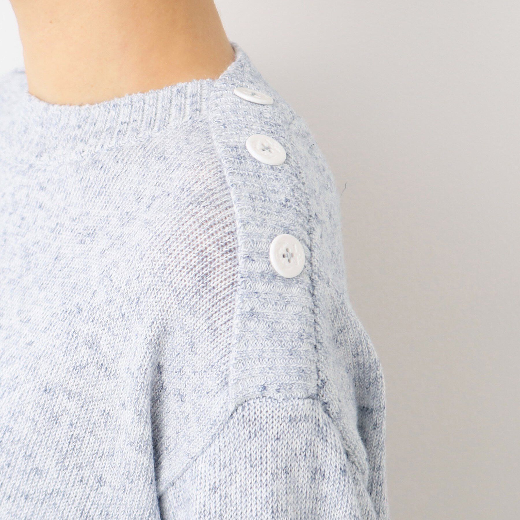 Dessin「【洗える】肩ボタンミックス糸ニット（S～L)」|ニット・セーター|