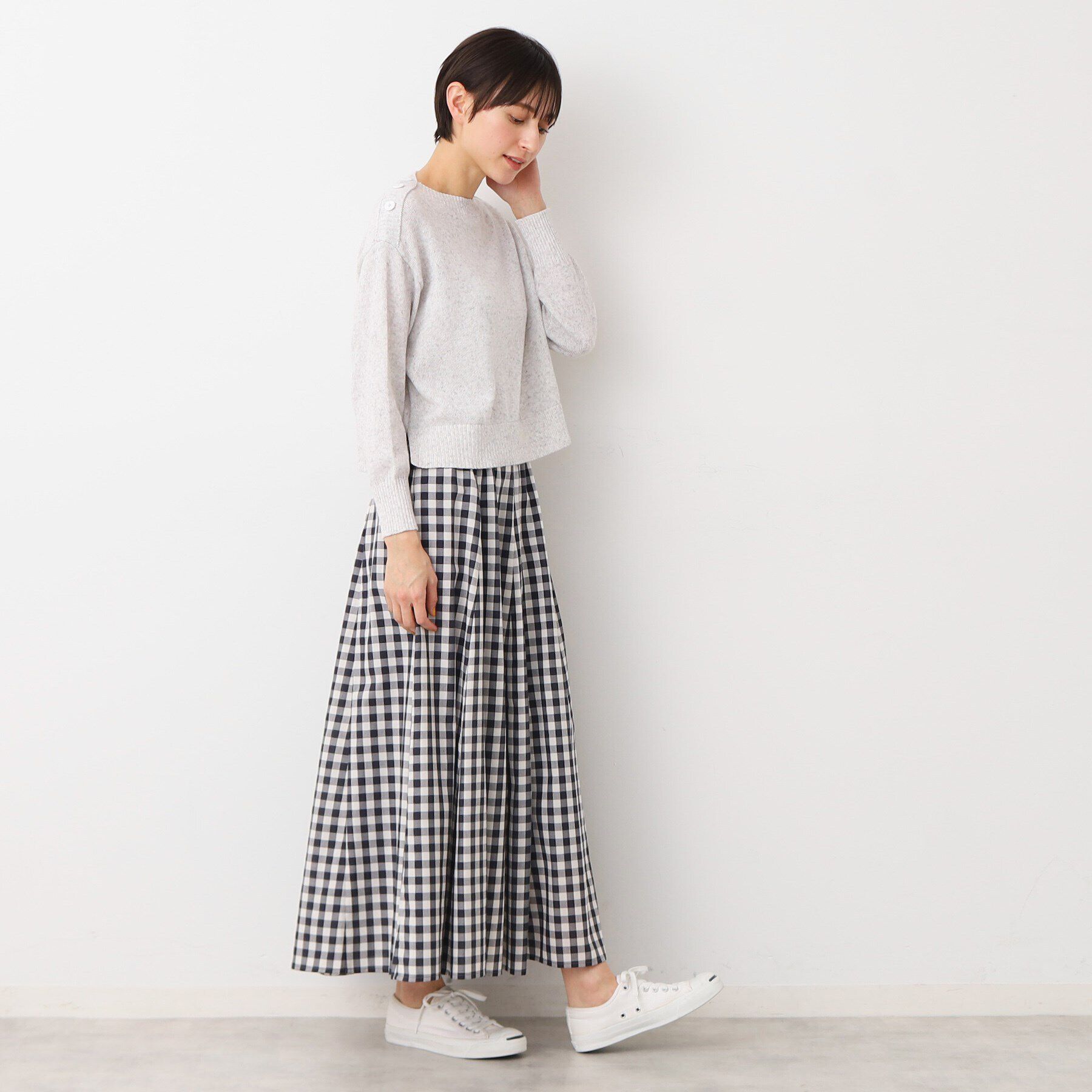 Dessin「【洗える】肩ボタンミックス糸ニット（S～L)」|ニット・セーター|