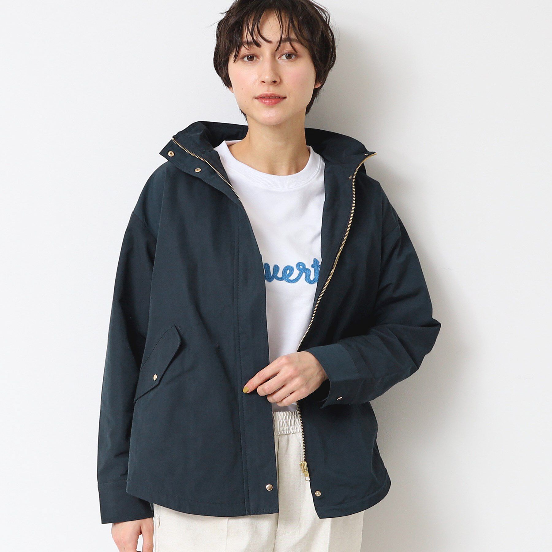 Dessin「【撥水・洗える】2WAYマウンテンパーカ（S～L）」|ブルゾン・スタジャン|ネイビー(094)