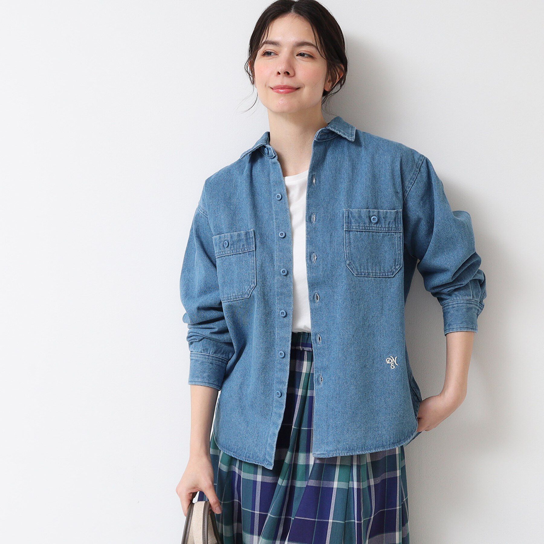 Dessin「【ユニセックス】デニムシャツ（10オンス）」|シャツ・ブラウス|ブルー(091)