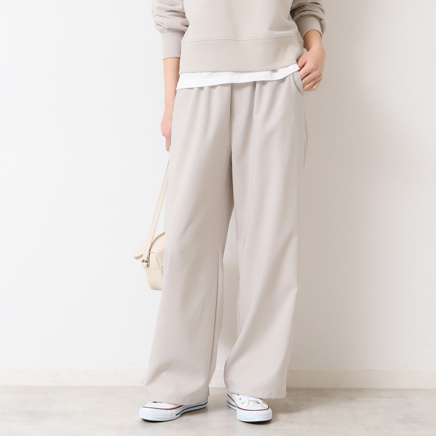 Dessin「【ウエストゴム・洗える】裾ドロスト付きパンツ（S～L）」|その他|