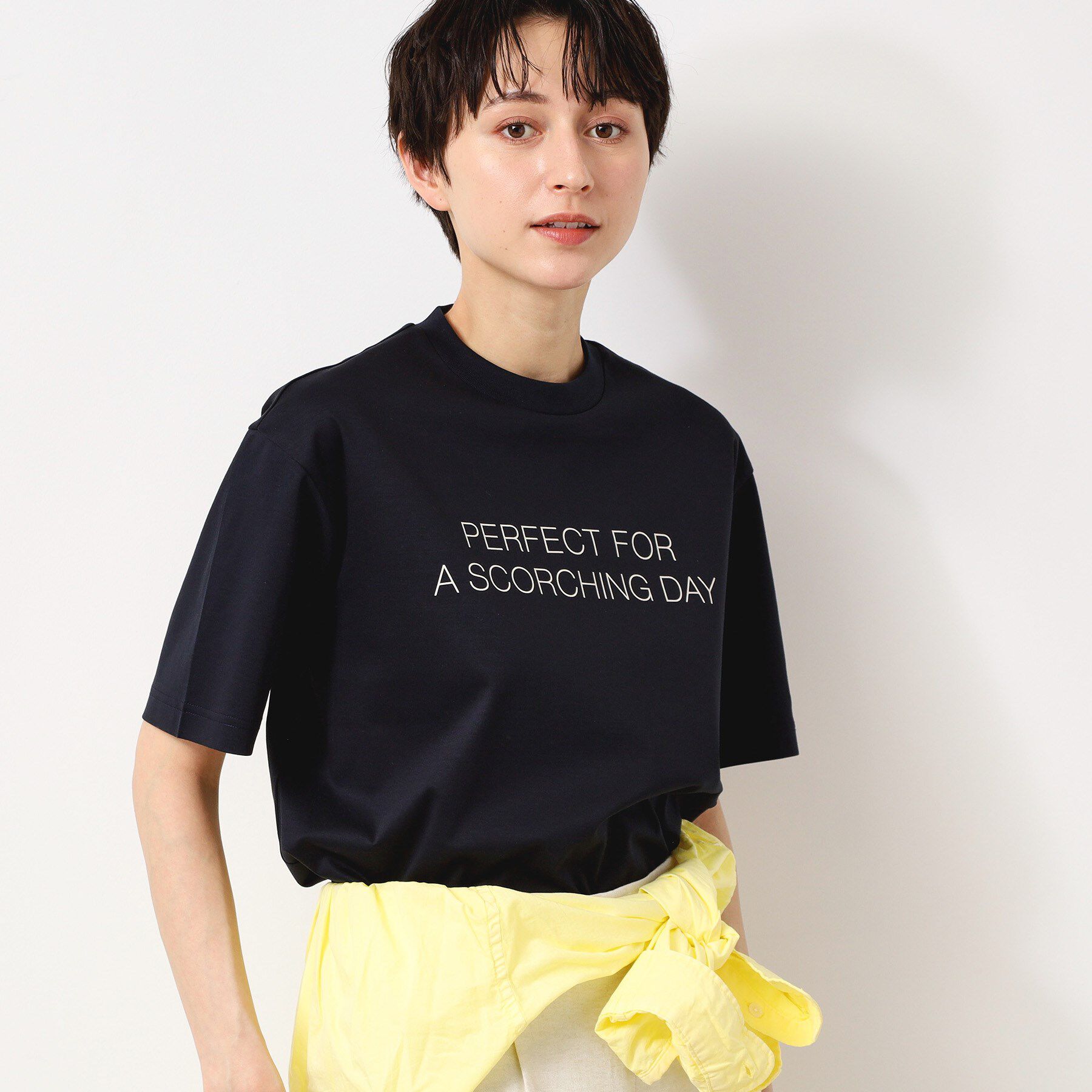 Dessin「【ユニセックス／抗菌防臭／洗える】コットンロゴTシャツ」|Tシャツ・カットソー|