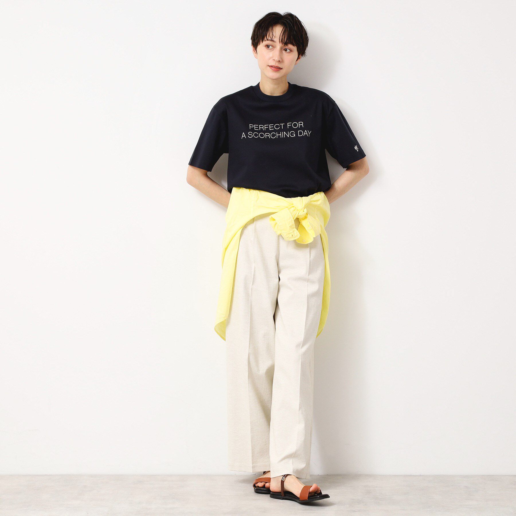 Dessin「【ユニセックス／抗菌防臭／洗える】コットンロゴTシャツ」|Tシャツ・カットソー|