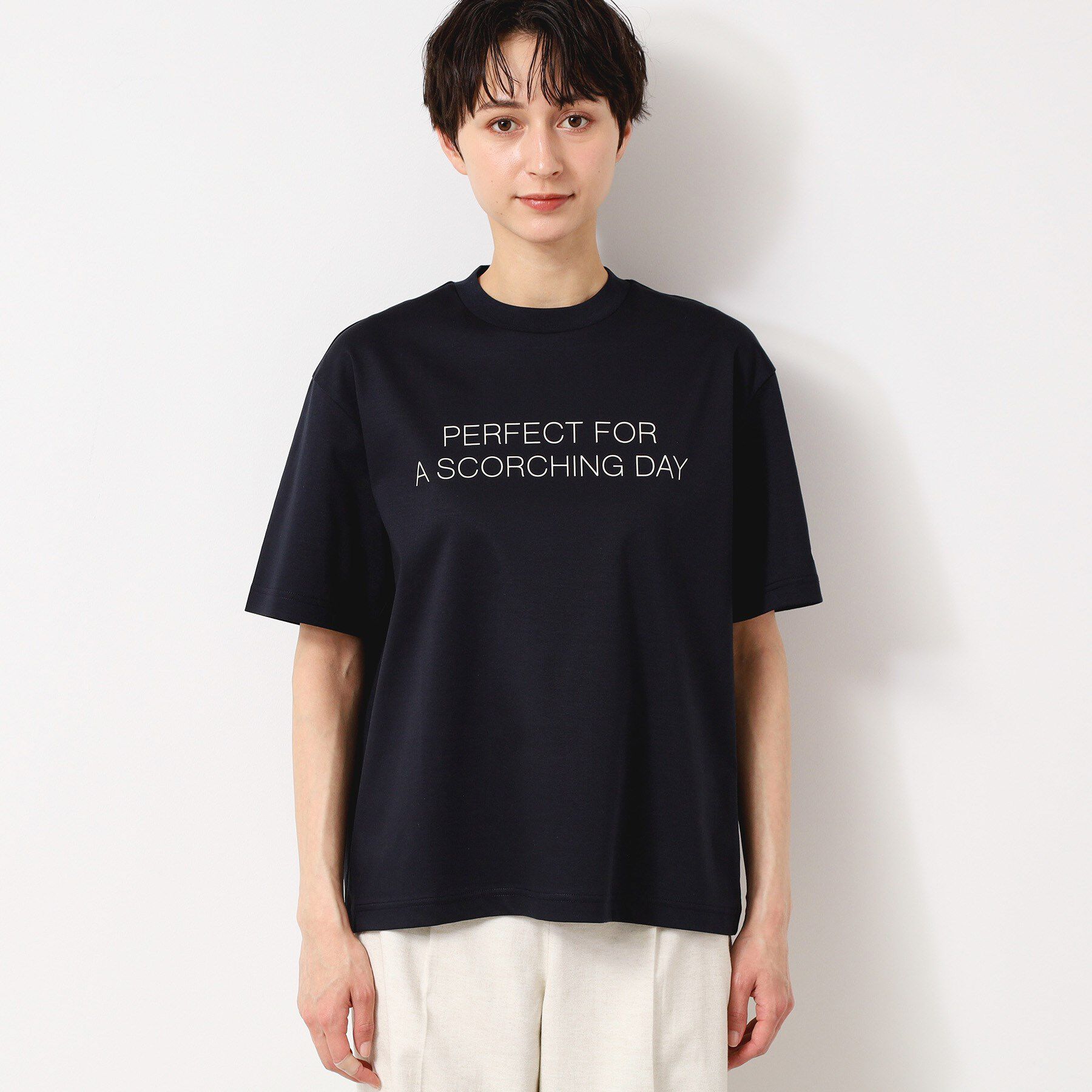 Dessin「【ユニセックス／抗菌防臭／洗える】コットンロゴTシャツ」|Tシャツ・カットソー|