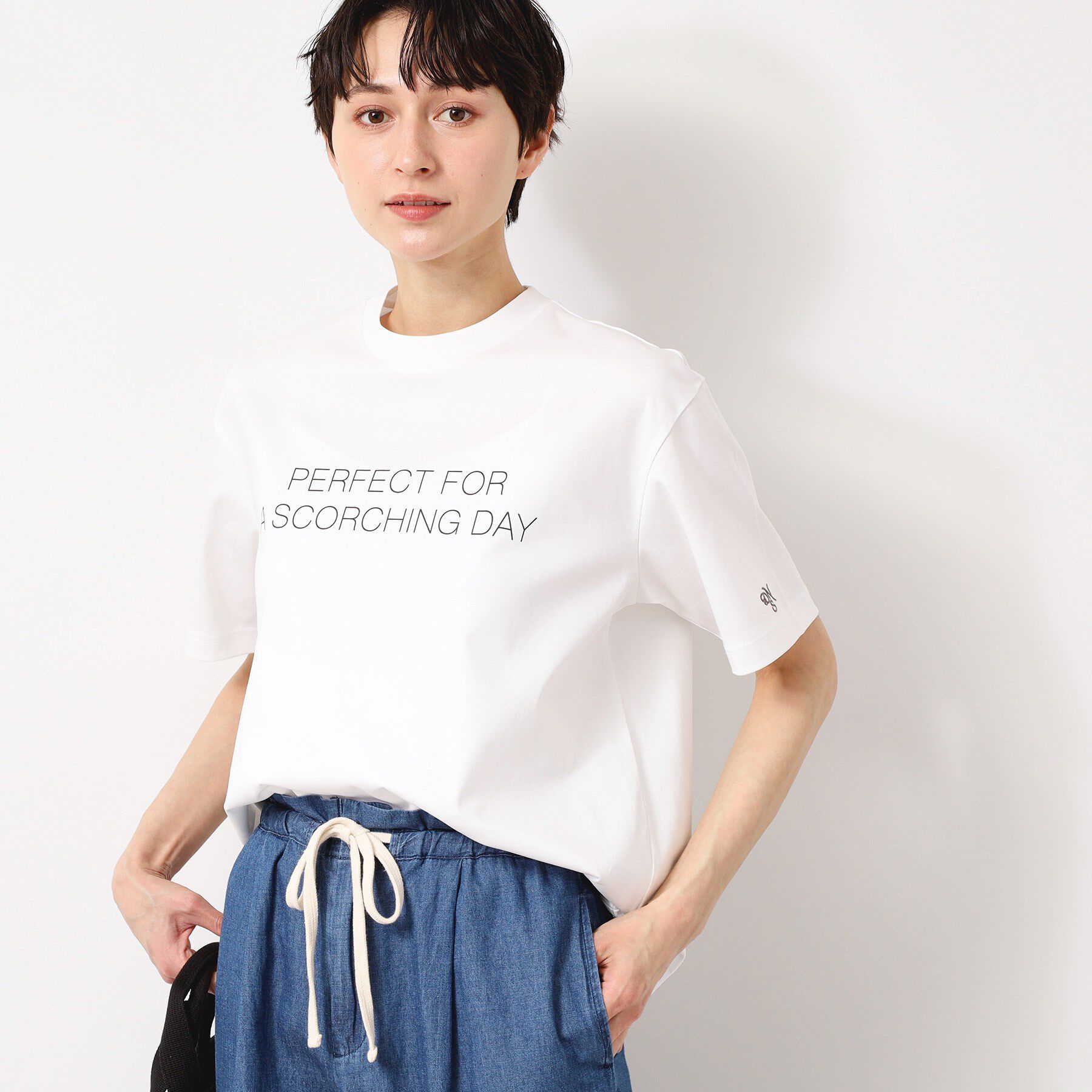 Dessin「【ユニセックス／抗菌防臭／洗える】コットンロゴTシャツ」|Tシャツ・カットソー|