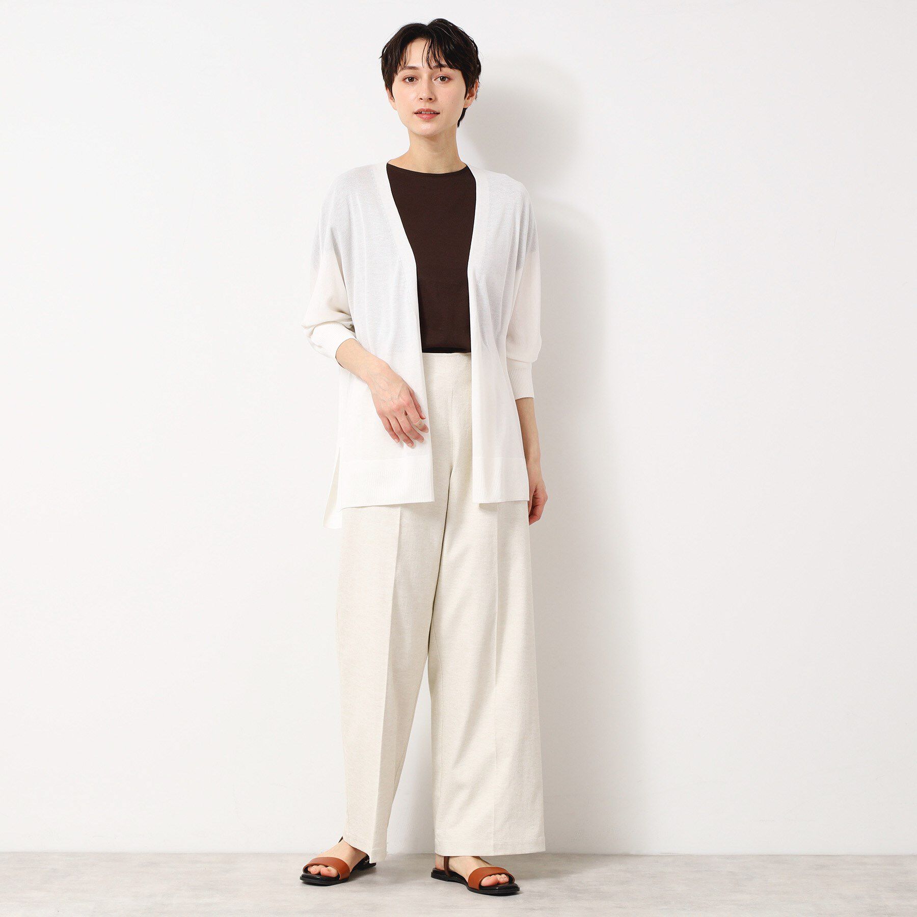 Dessin「【接触冷感・洗える】ドルマンスリーブひんやりカーディガン（S～L）」|カーディガン|