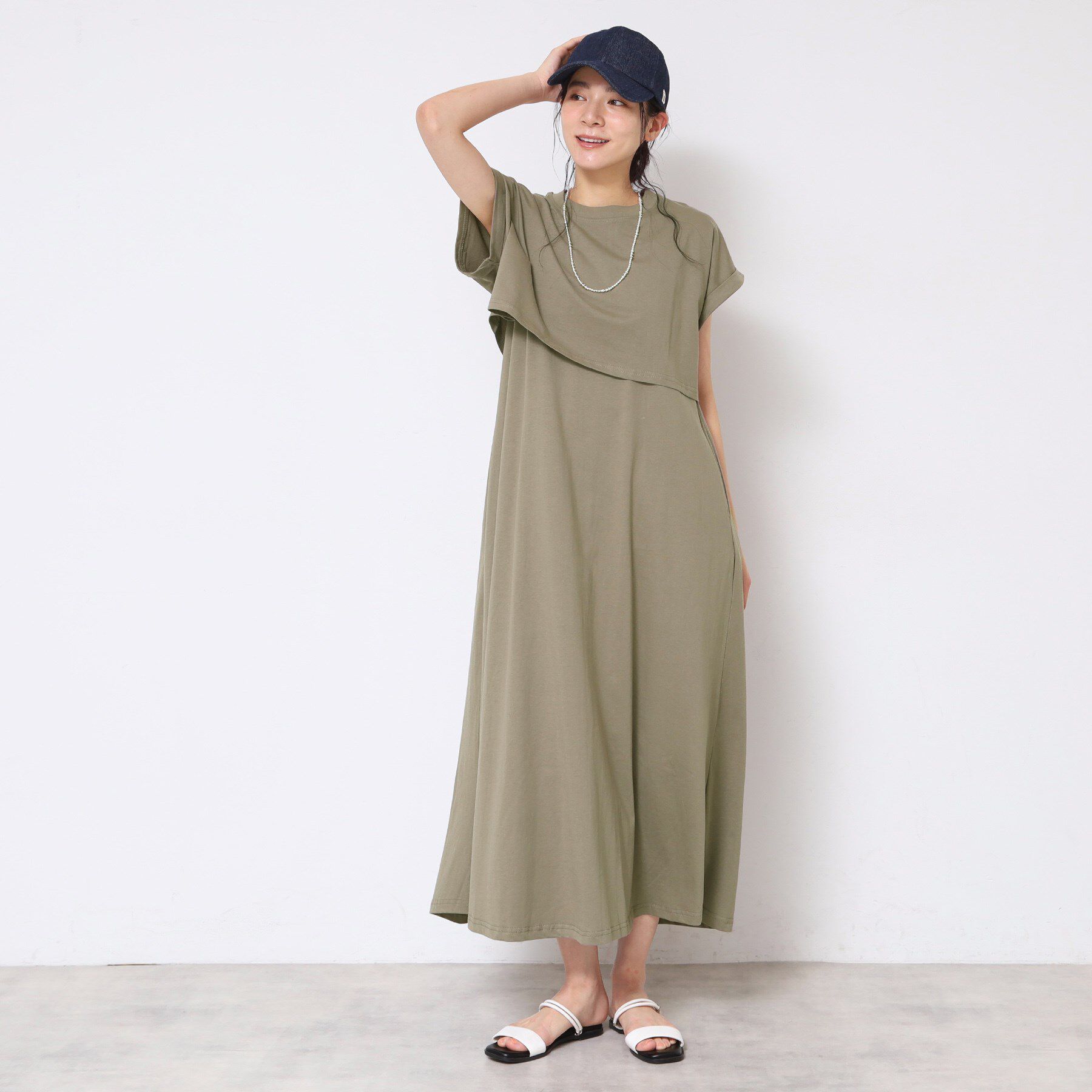 Dessin「【2点セット・洗える】テントラインジャージワンピース」|スーツ|