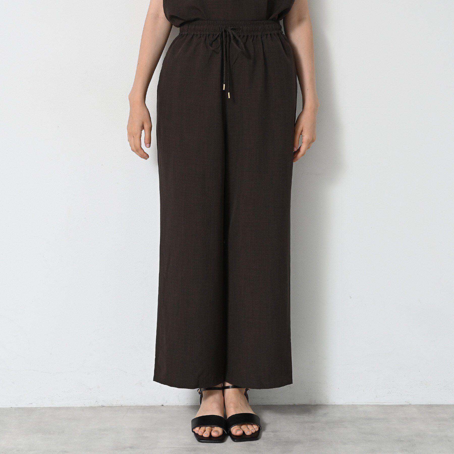 Dessin「【2点セット/ウエストゴム/洗える】スキッパ―シャツ＆ストレートパンツセット」|スーツ|