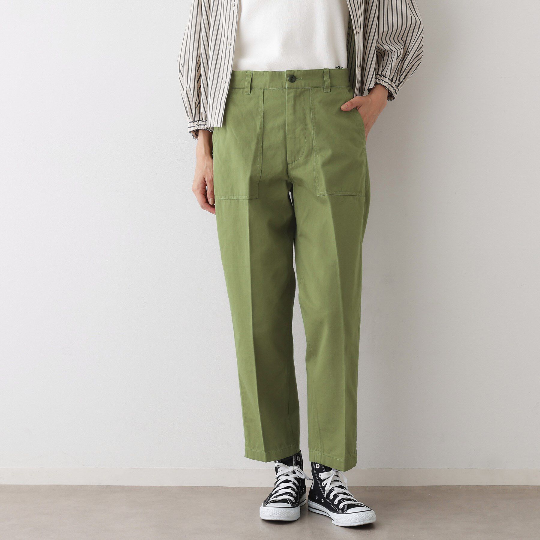 Dessin「【洗える】パッチポケットワークパンツ」|その他|カーキ(027)