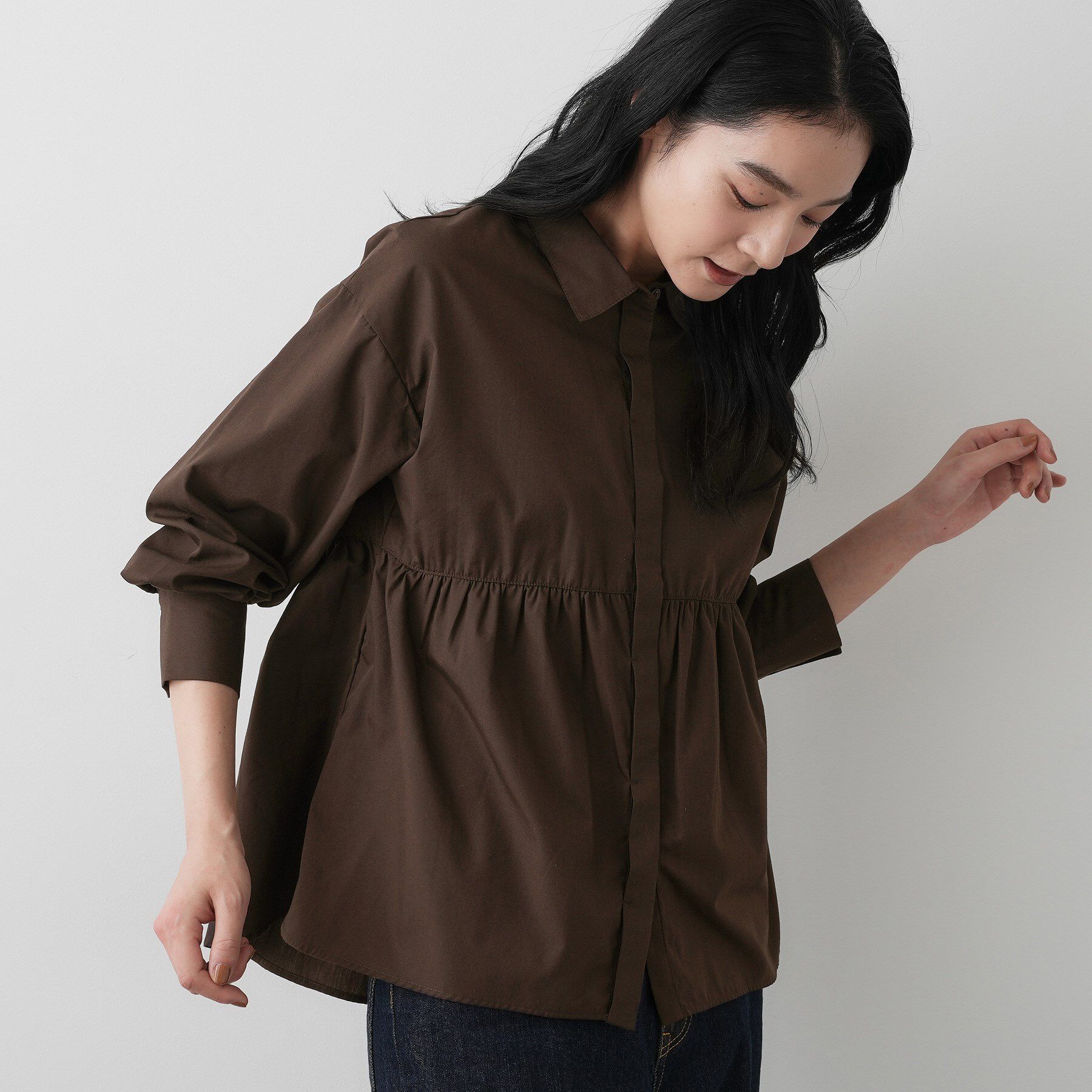 Dessin「【洗える】ペプラムブラウス」|シャツ・ブラウス|