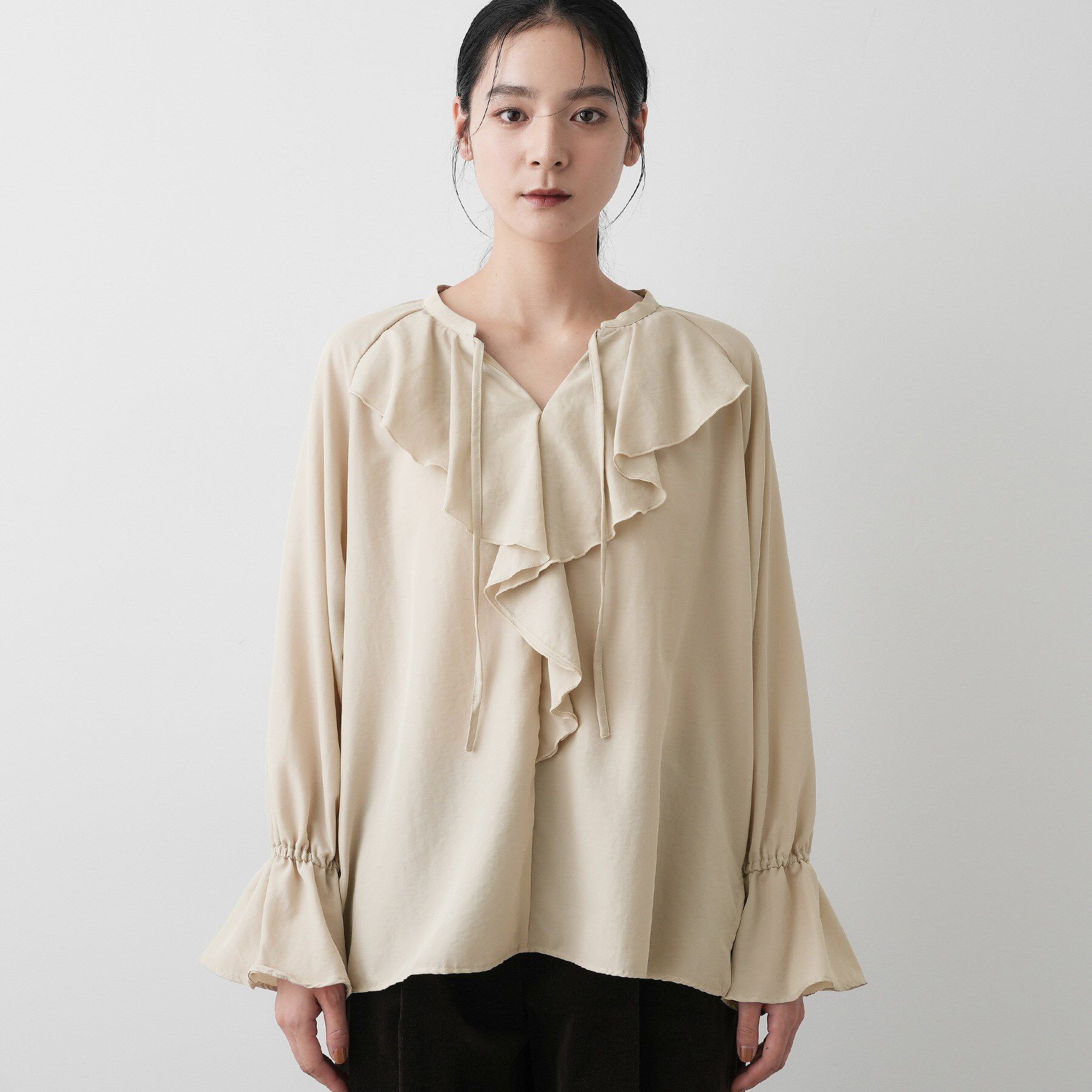 Dessin「【洗える】フィブリルフリルブラウス」|シャツ・ブラウス|