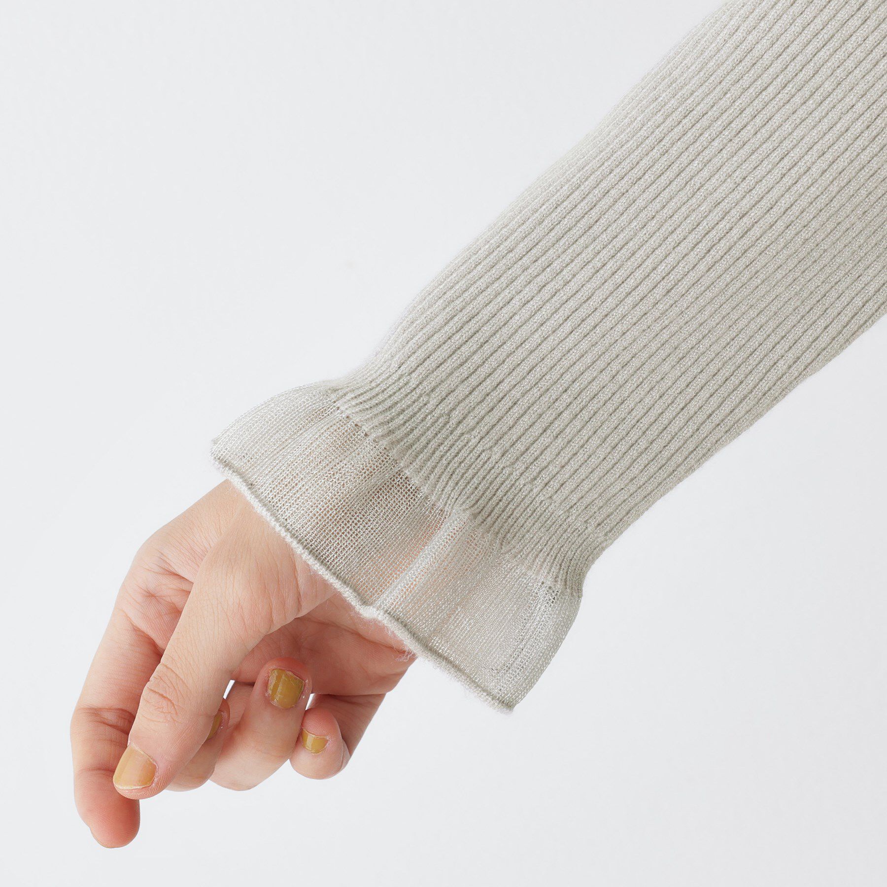 Dessin「【洗える】オーガンジーフリルニット」|ニット・セーター|