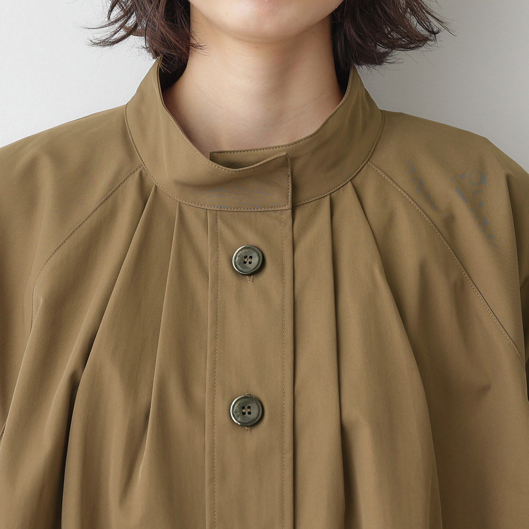 Dessin「【洗える】スタンドカラーAラインジャケット」|テーラードジャケット|