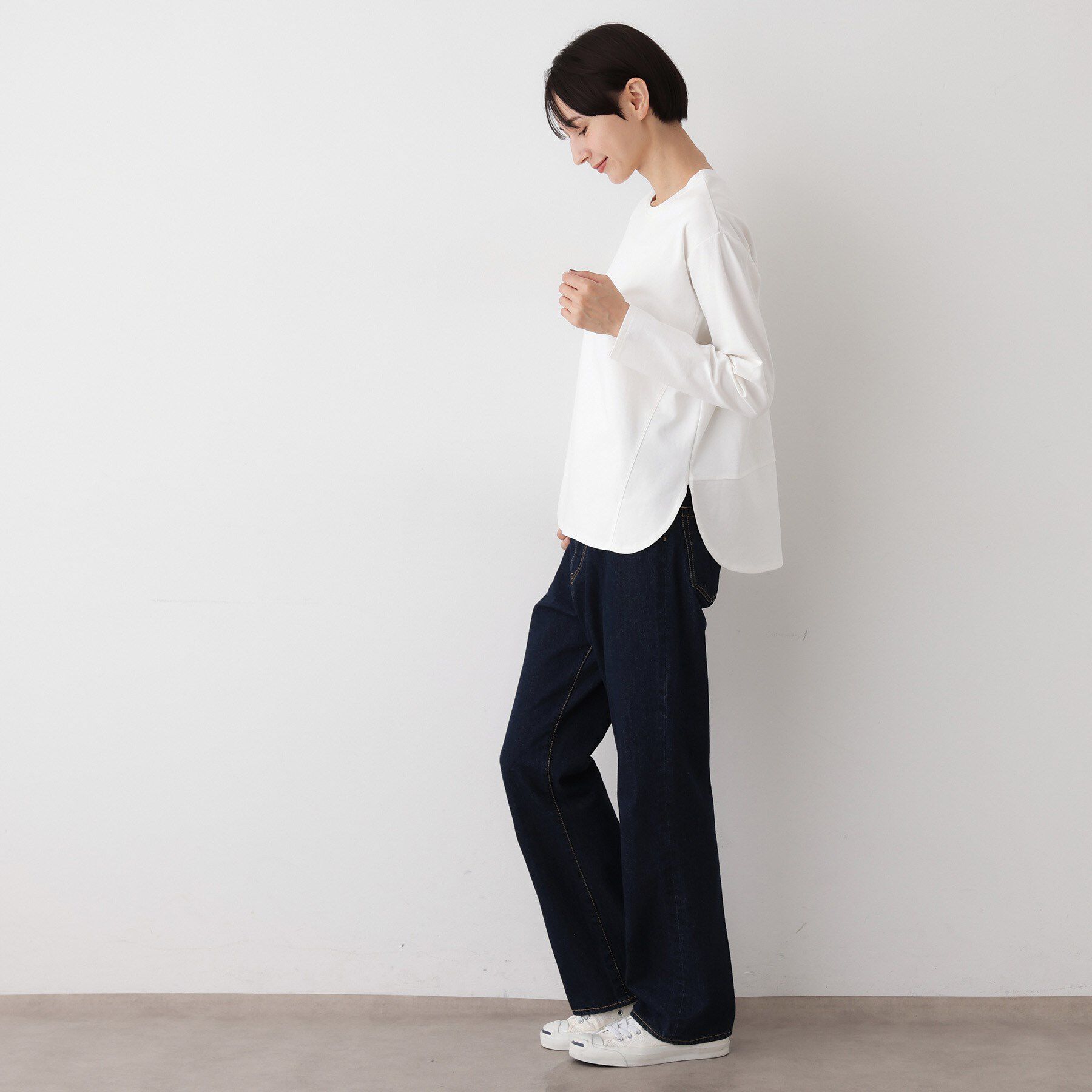 Dessin「【美シルエット/洗える】切替カットソー」|Tシャツ・カットソー|