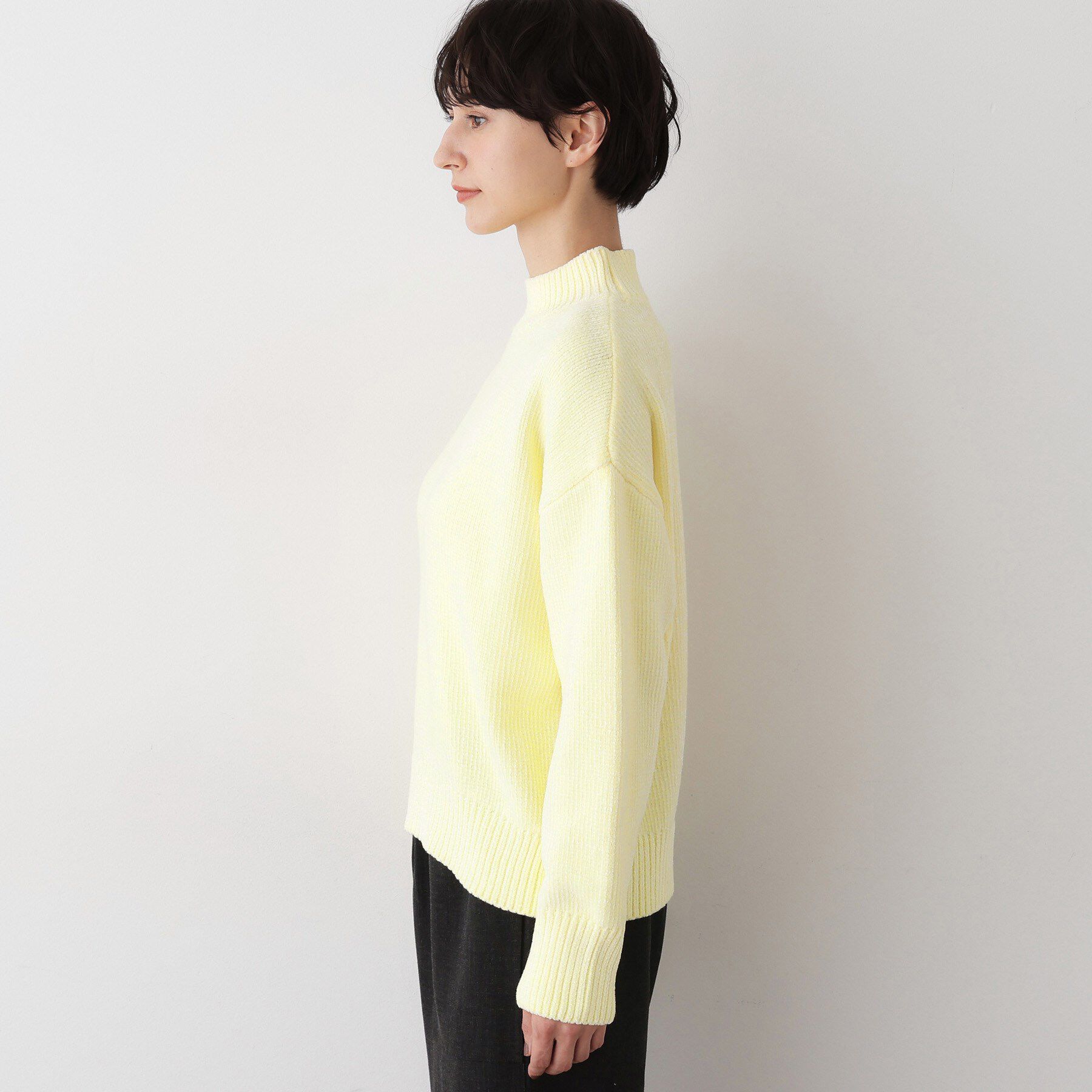 Dessin「【洗える】ハイネックベロアモールニット」|ニット・セーター|