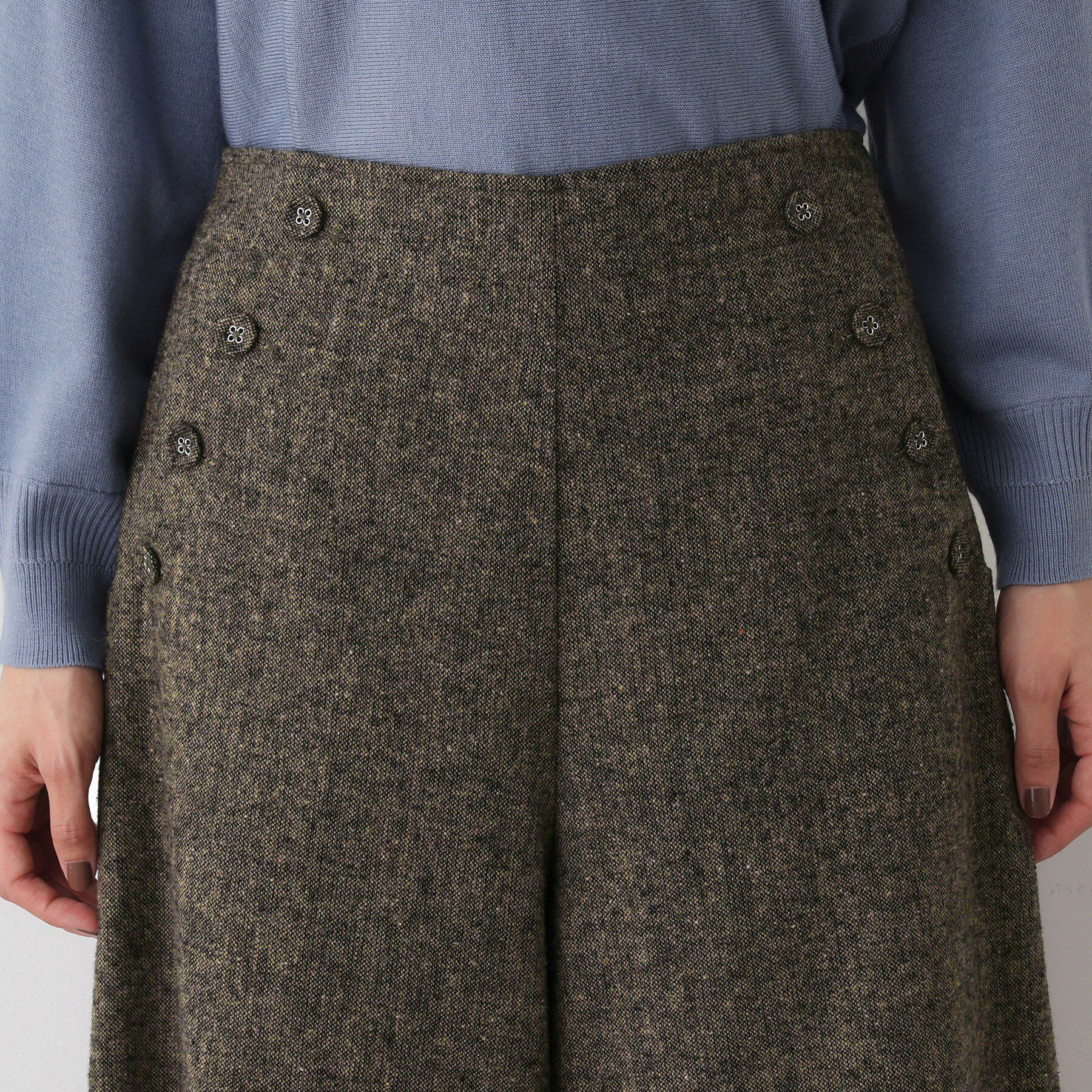 Dessin「【洗える/後ろゴム】ツイードマリンクロップド丈パンツ」|その他|