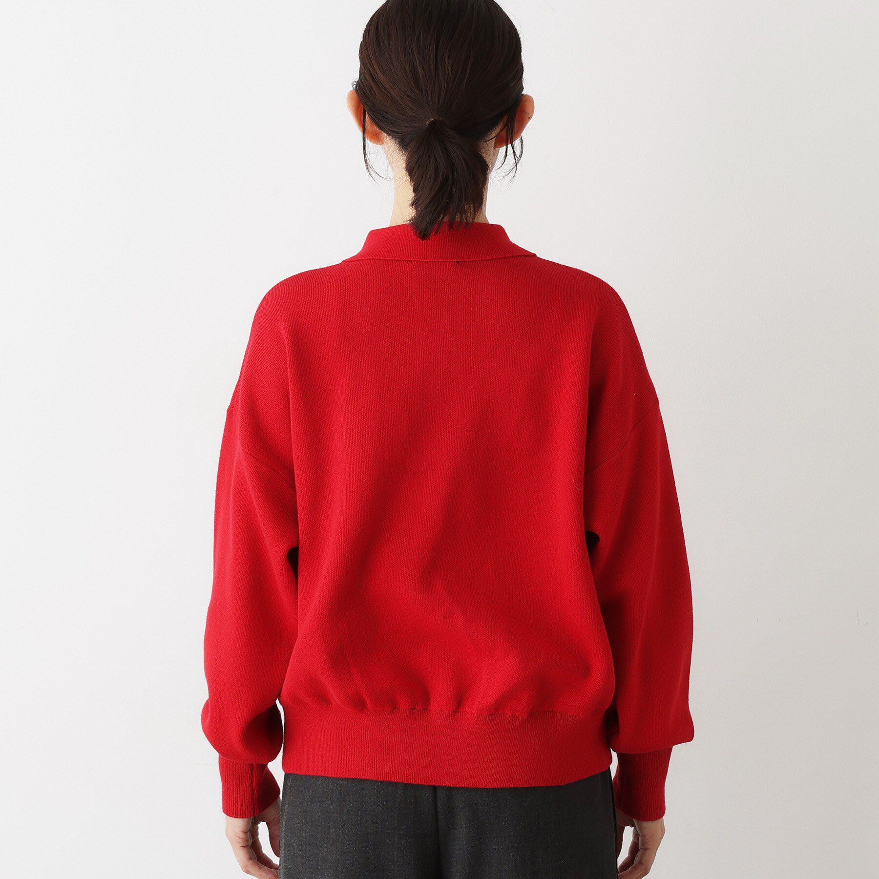 Dessin「【洗える】フロッキーロゴ入り襟付きニット」|ニット・セーター|