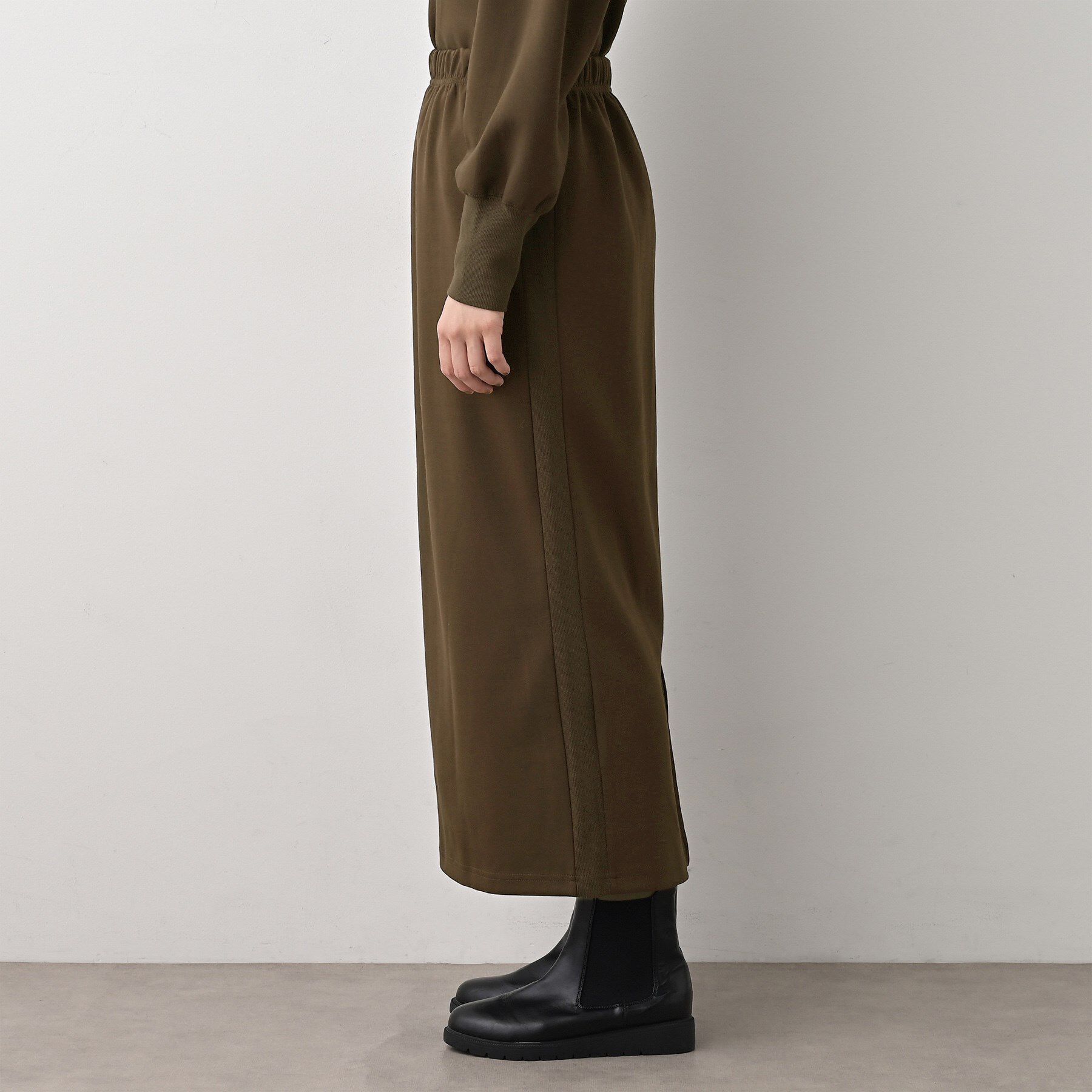 Dessin「【セットアップ可/洗える】切り替えデザインサイドリブスカート」|スカート|