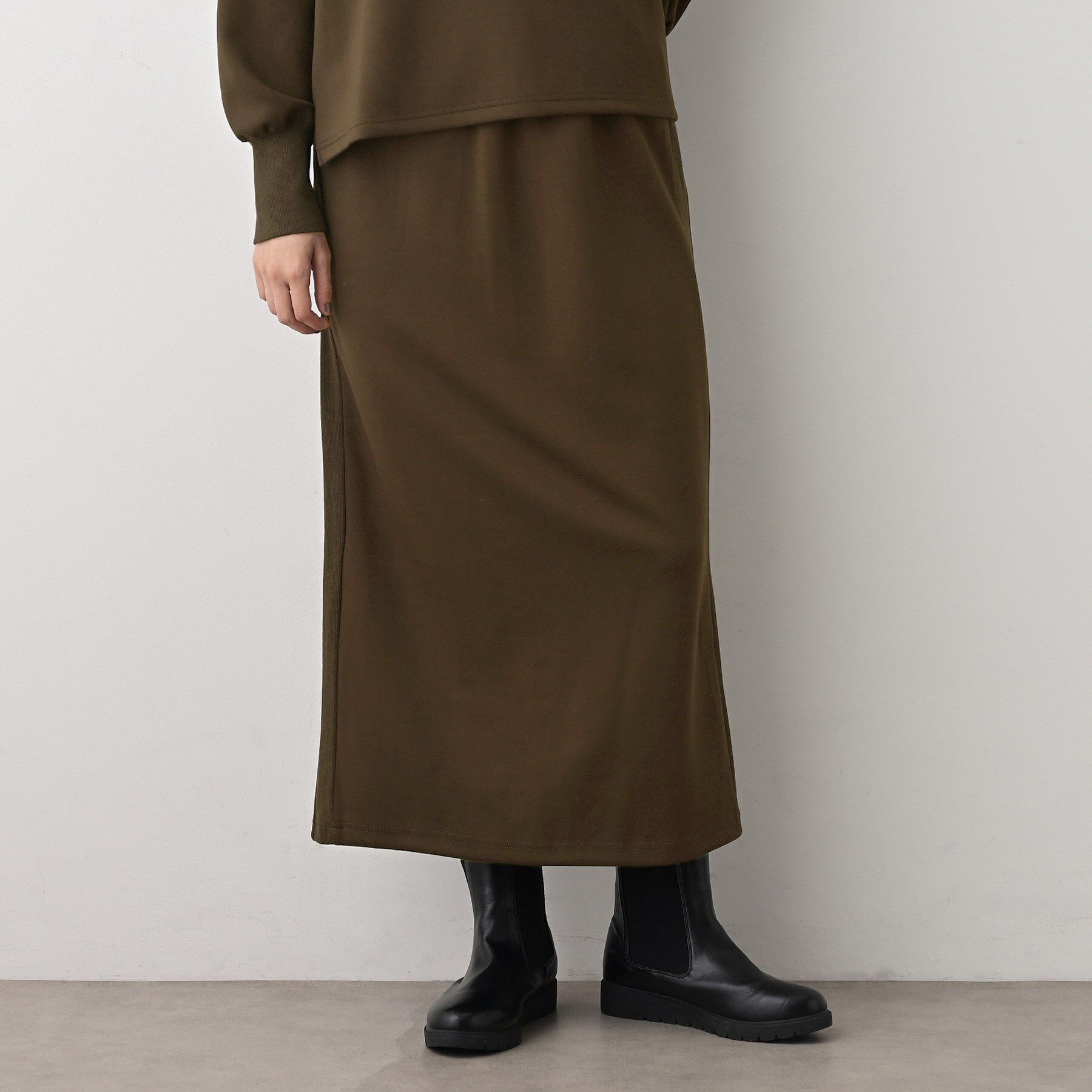 Dessin「【セットアップ可/洗える】切り替えデザインサイドリブスカート」|スカート|